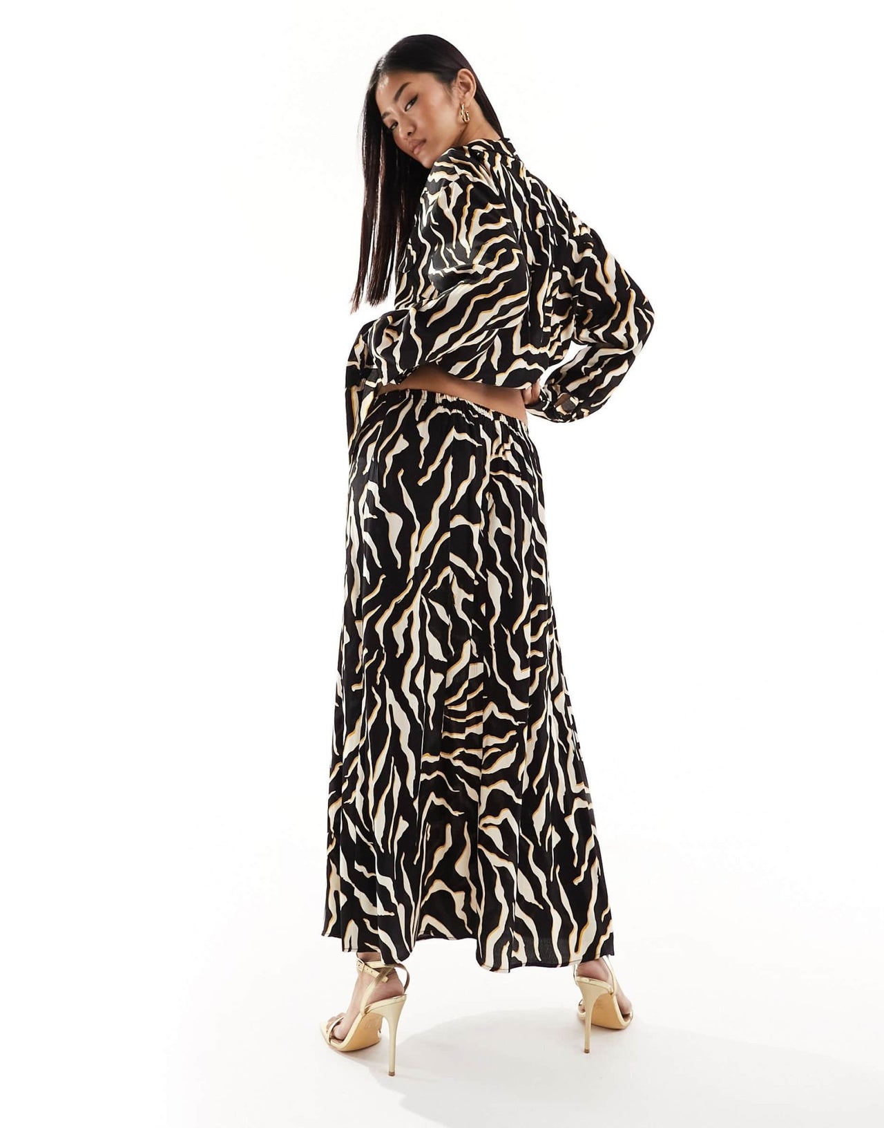 Nobody's Child Monie midaxi skirt co - ord in zebra print - ASOS Sample Sale EU Store