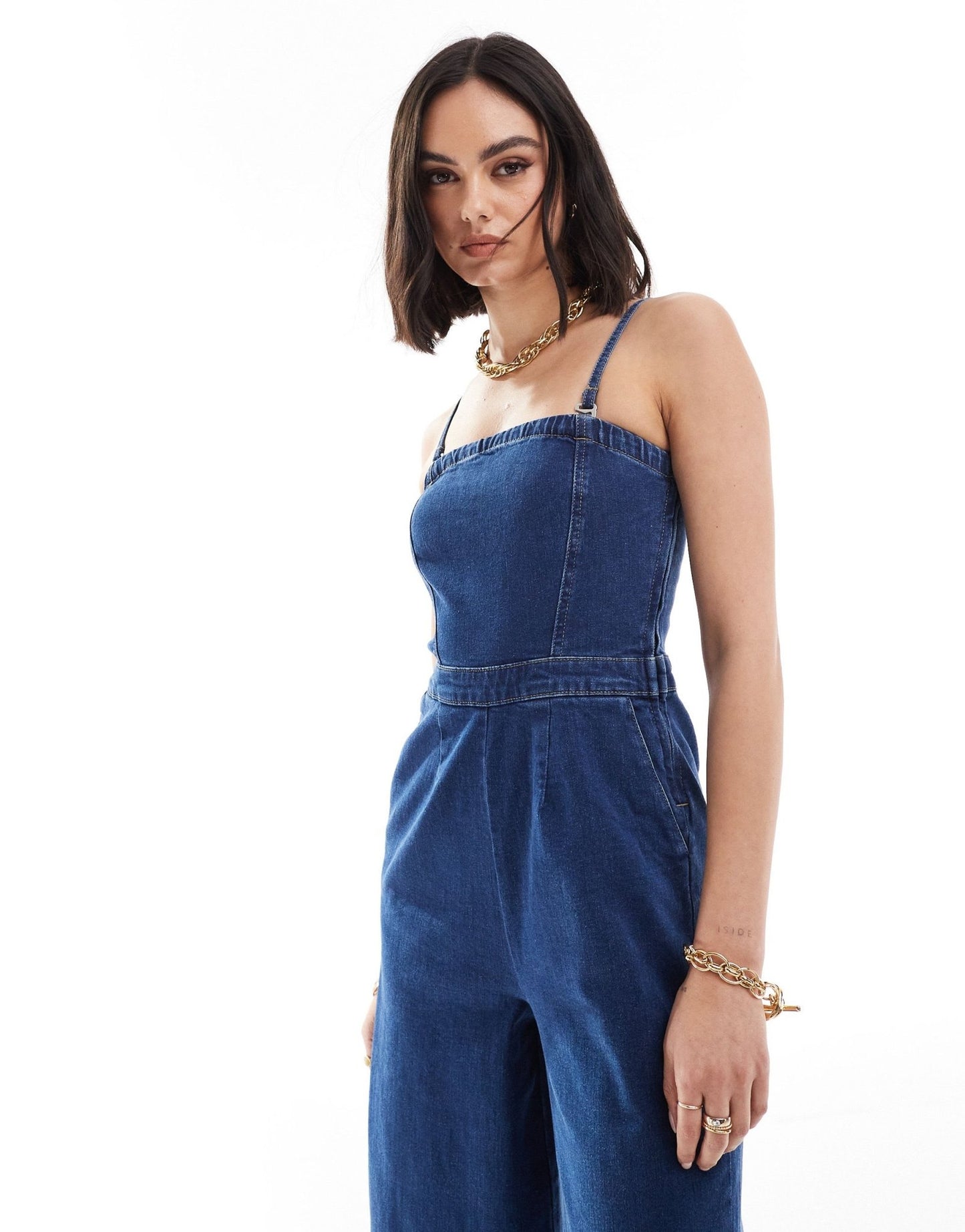 Nobody's Child Newquay bandeau jumpsuit In denim - ASOS Sample Sale EU Store