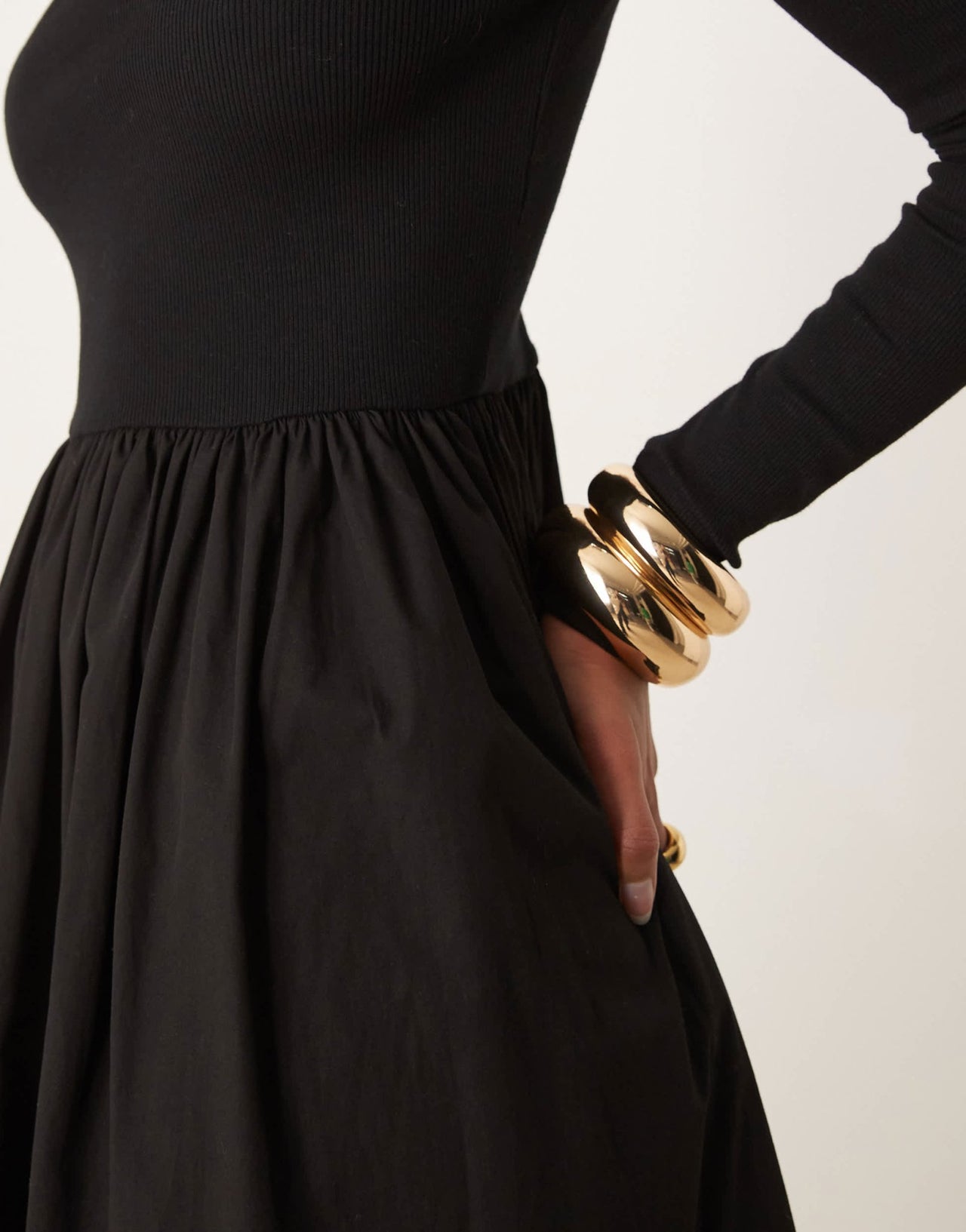 Nobody's Child Penni boat neck midi dress in black - ASOS Sample Sale EU Store