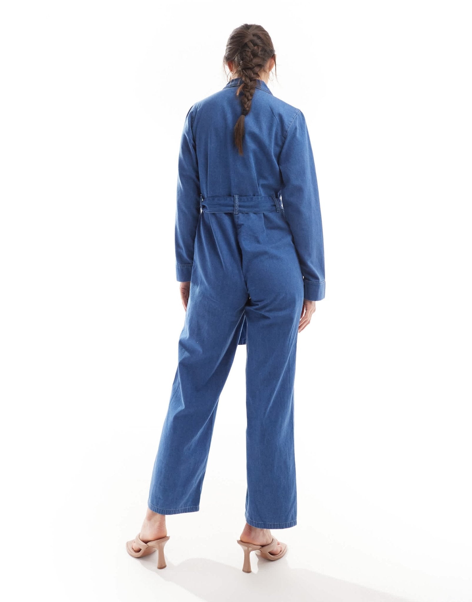 Nobody's Child Penrith wrap denim jumpsuit in blue - ASOS Sample Sale EU Store