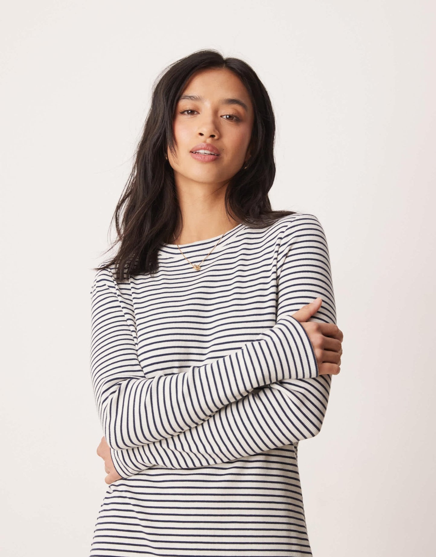 Nobody's Child Petite ribbed column maxi dress in mono stripe - ASOS Sample Sale EU Store