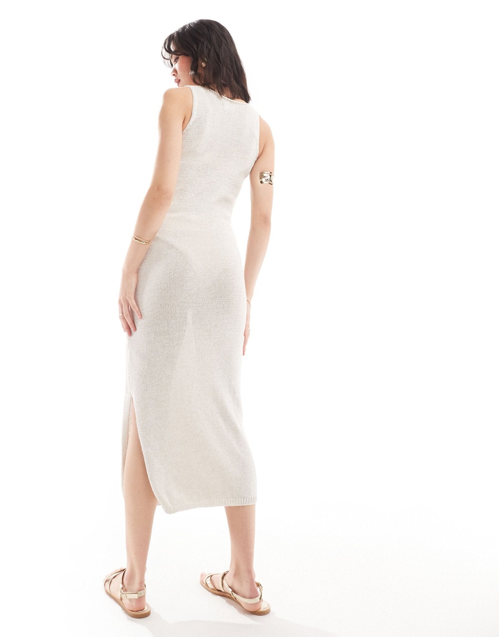 Nobody's Child relaxed racer midi dress in cream - ASOS Sample Sale EU Store
