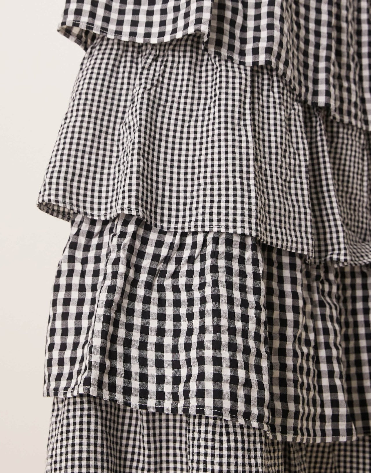 Nobody's Child Sutton tiered midaxi skirt co - ord in mono gingham - ASOS Sample Sale EU Store