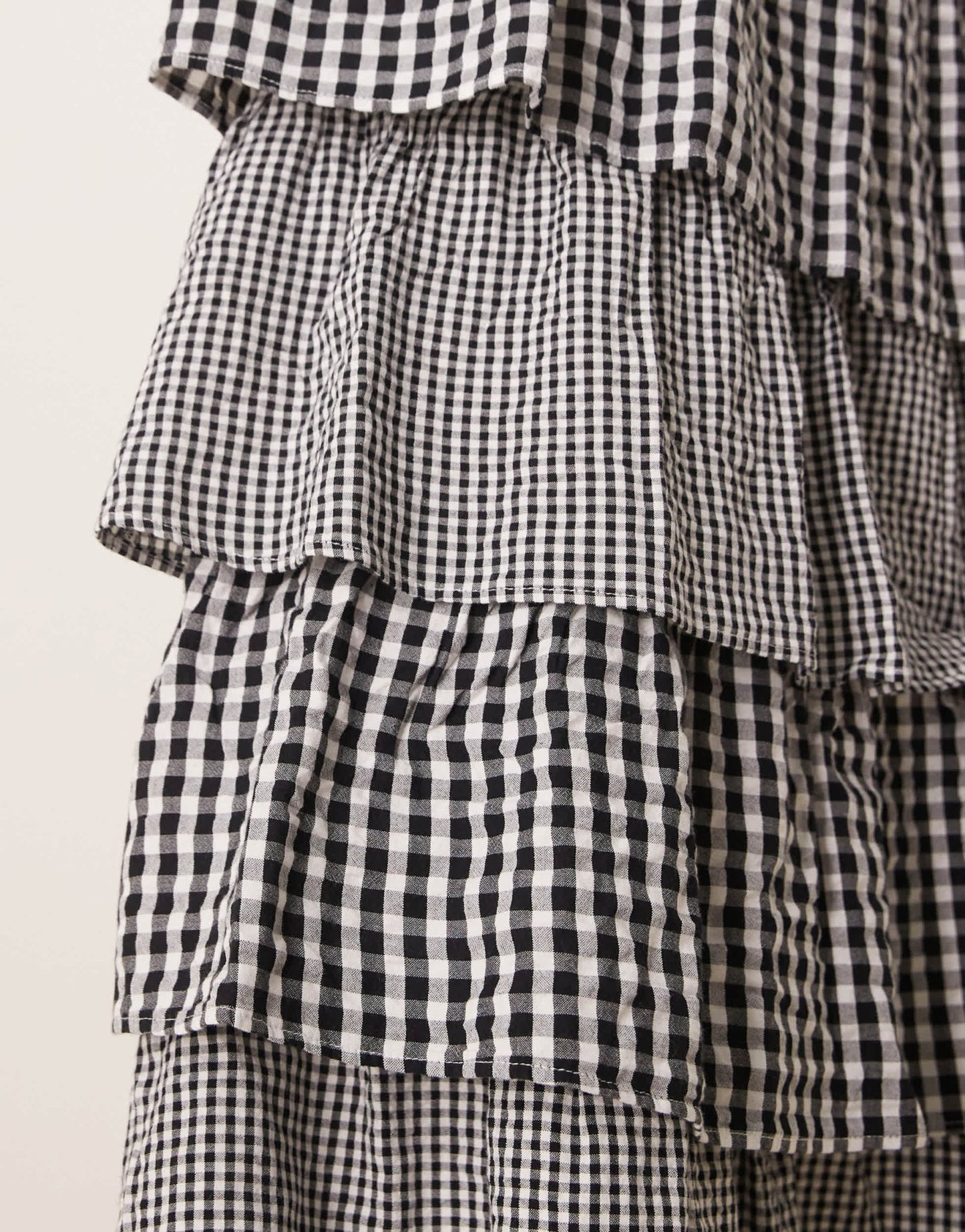 Nobody's Child Sutton tiered midaxi skirt co - ord in mono gingham - ASOS Sample Sale EU Store