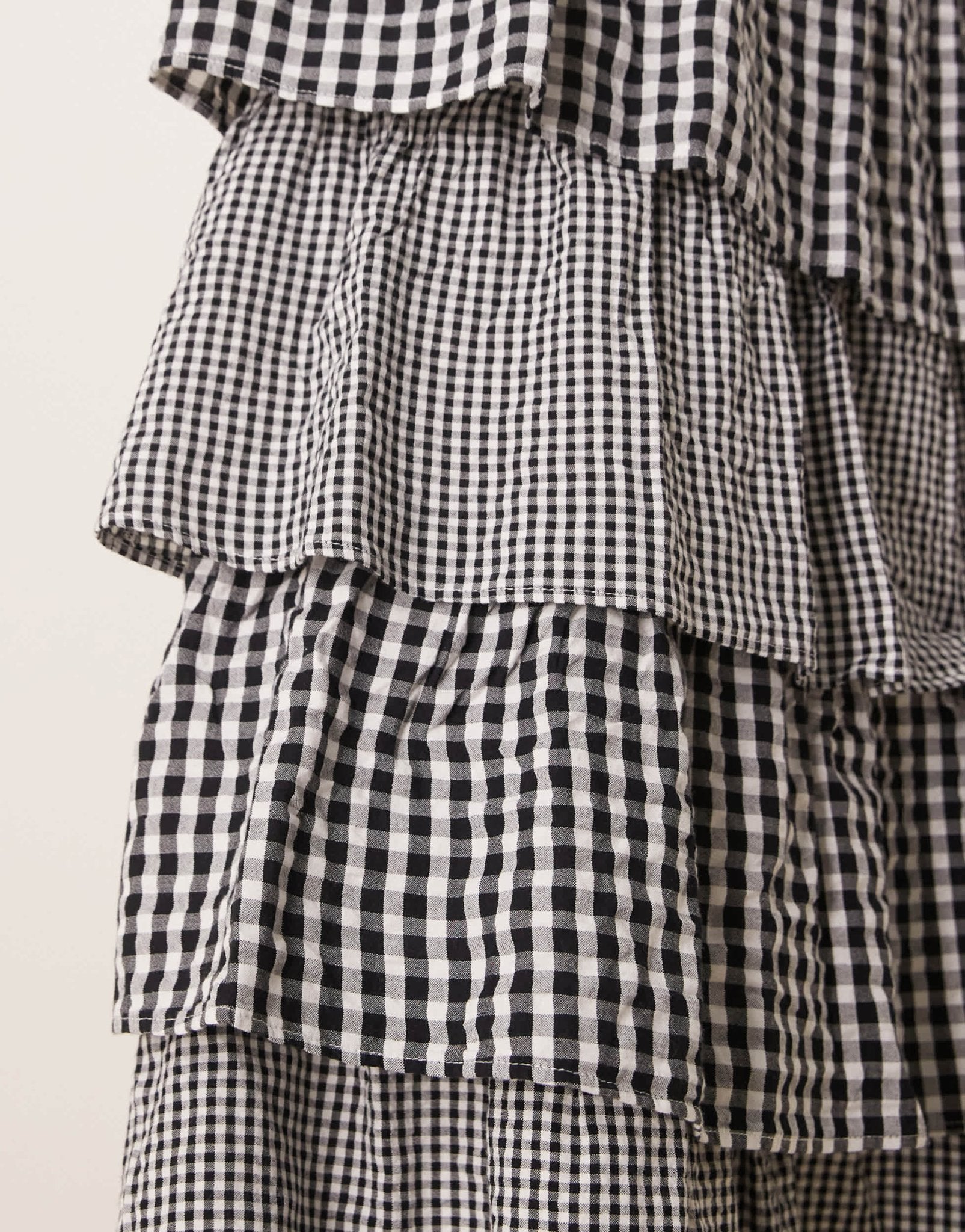 Nobody's Child Sutton tiered midaxi skirt co - ord in mono gingham - ASOS Sample Sale EU Store