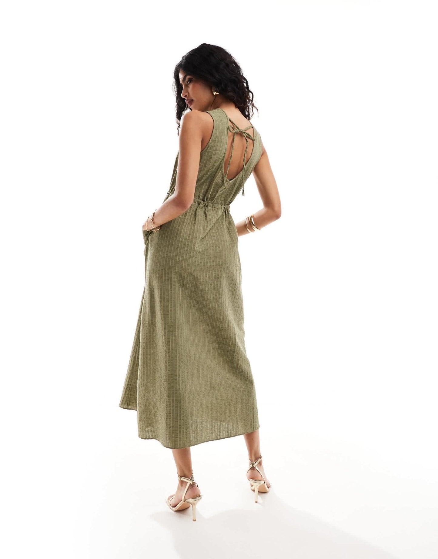 Nobody's Child Vita utility dress in green - ASOS Sample Sale EU Store