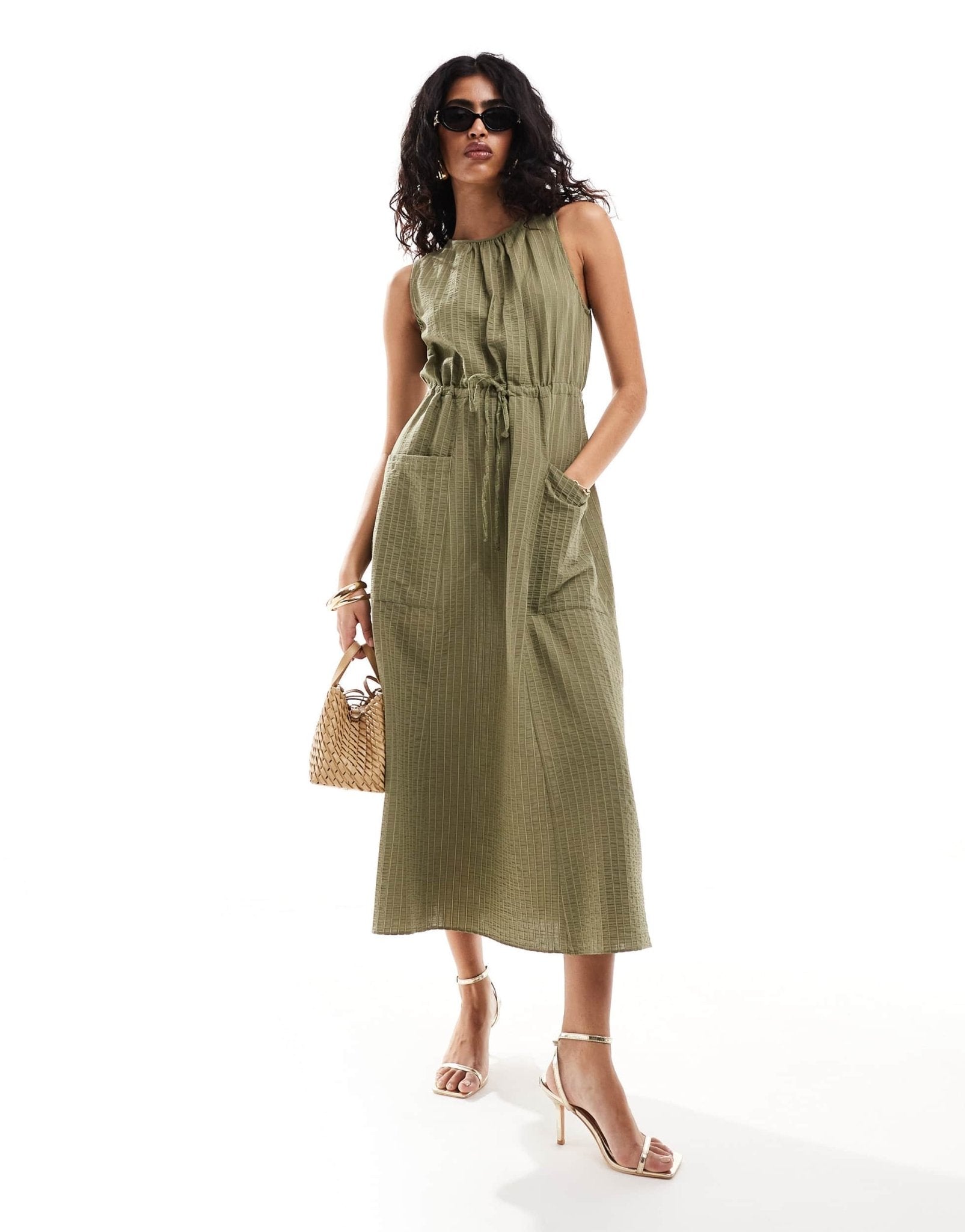 Nobody's Child Vita utility dress in green - ASOS Sample Sale EU Store