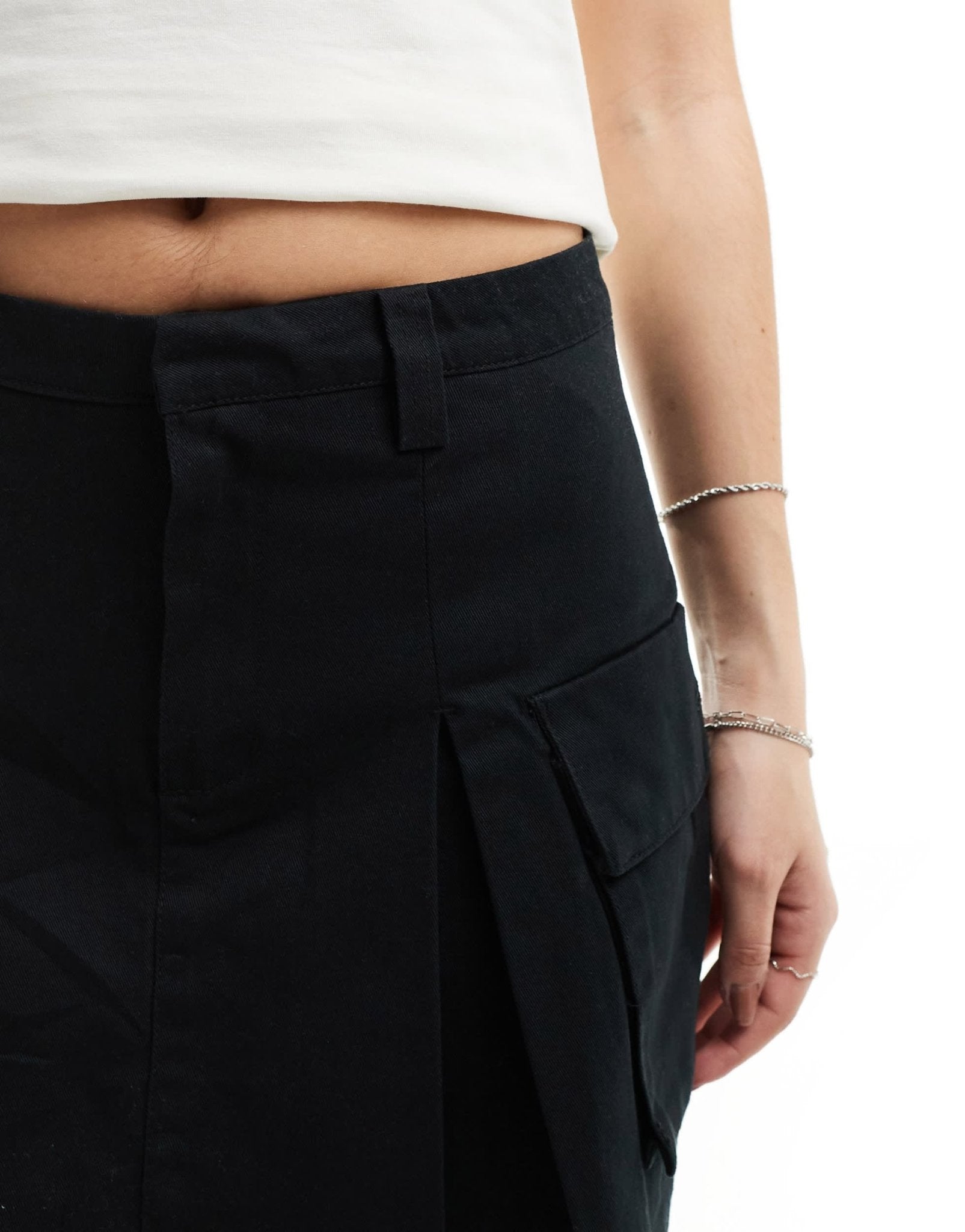 Obey cargo pocket mini skirt in black - ASOS Sample Sale EU Store