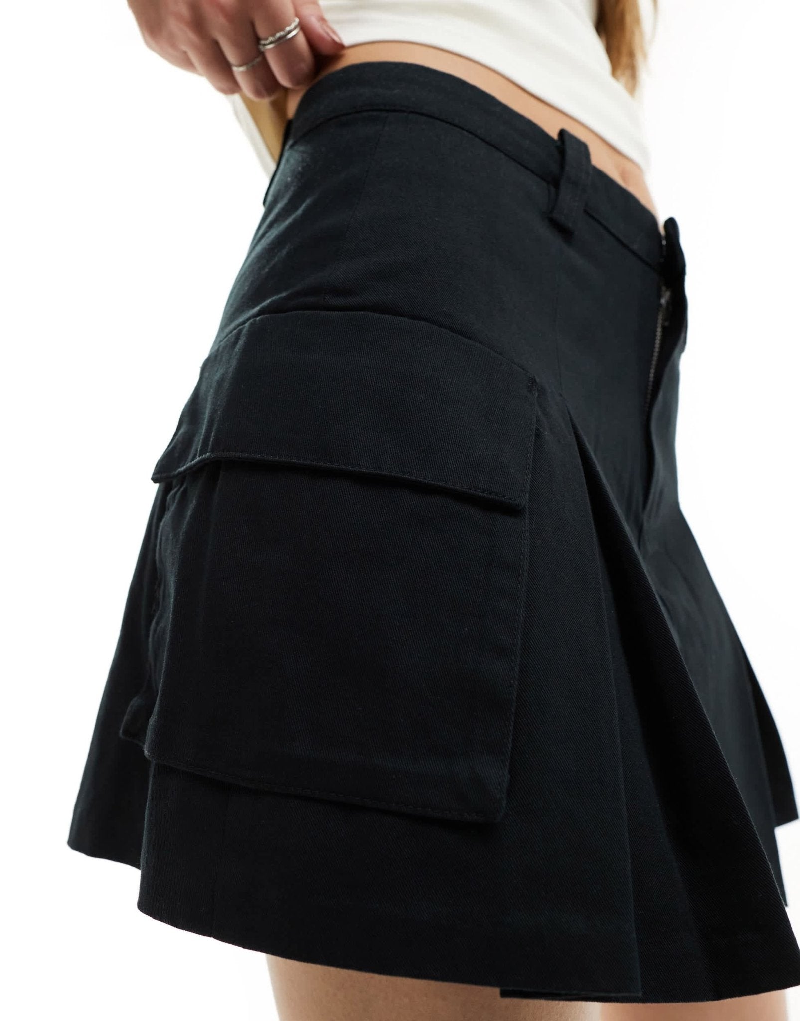 Obey cargo pocket mini skirt in black - ASOS Sample Sale EU Store