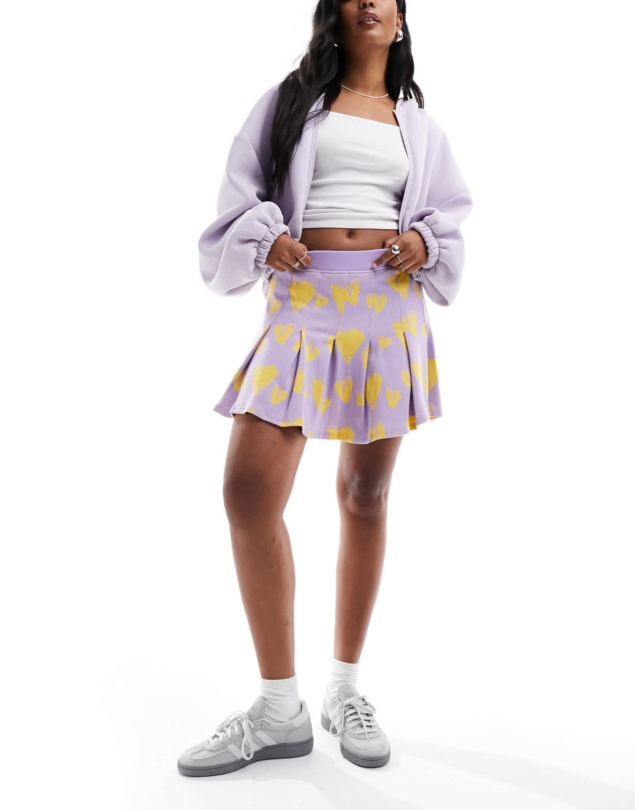 Obey carley pleated skirt in lilac - ASOS Sample Sale EU Store