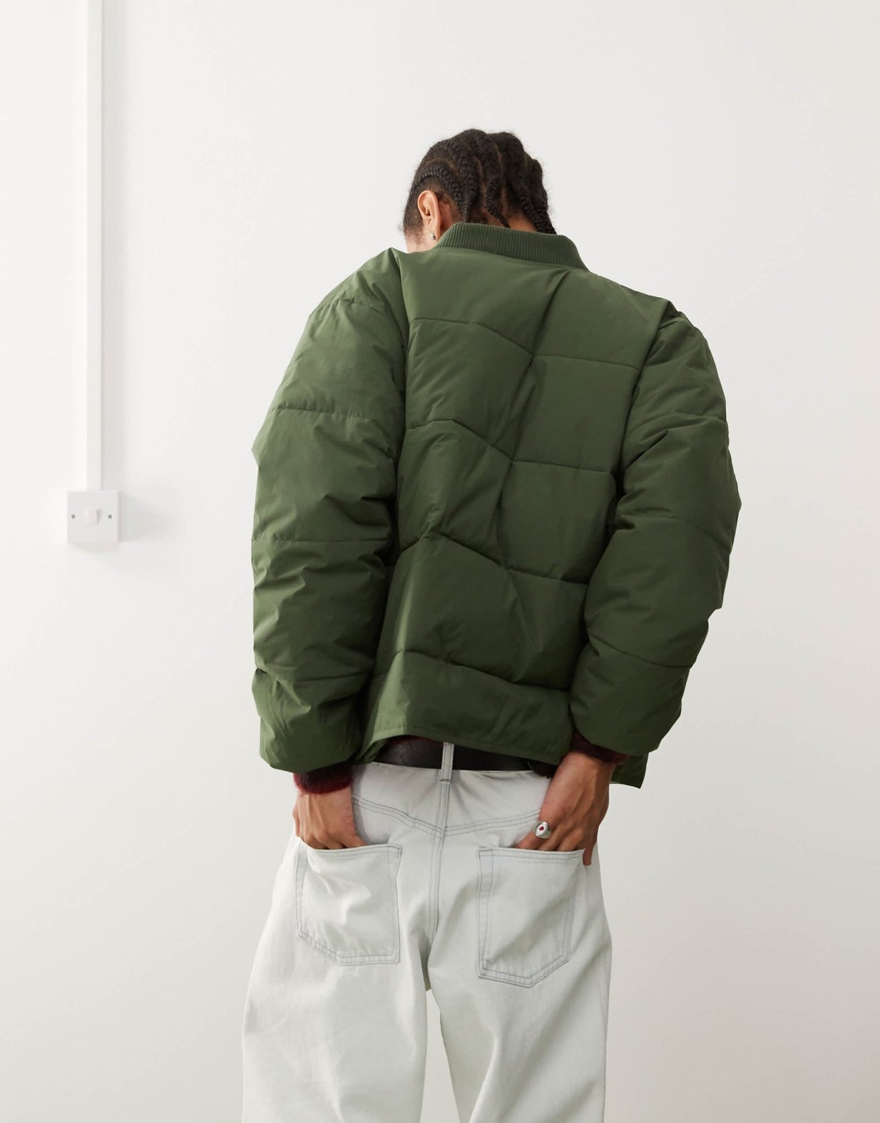 Obey charlie padded jacket in green - ASOS Sample Sale EU Store