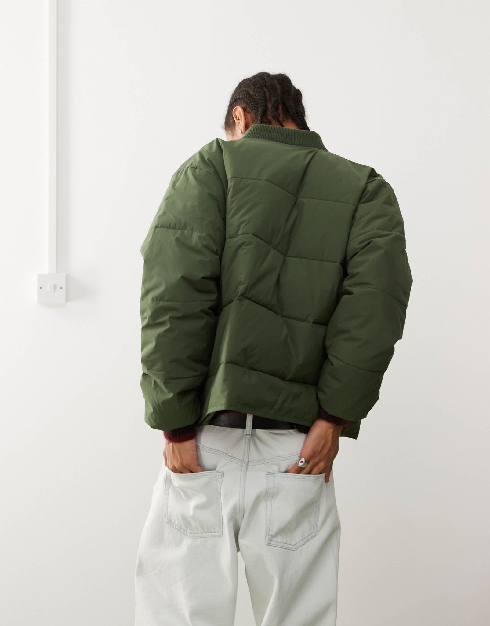 Obey charlie padded jacket in green - ASOS Sample Sale EU Store