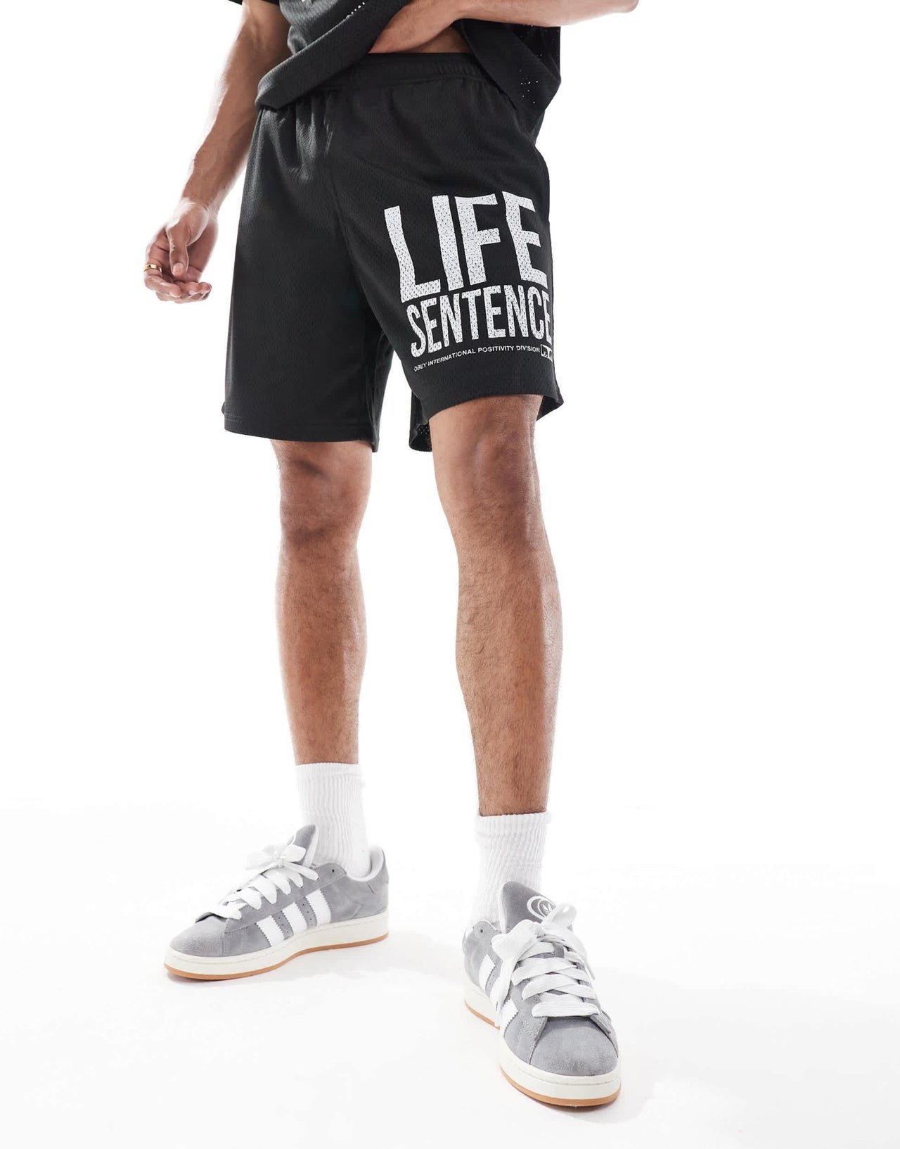 Obey co - ord graphic mesh shorts in black - ASOS Sample Sale EU Store