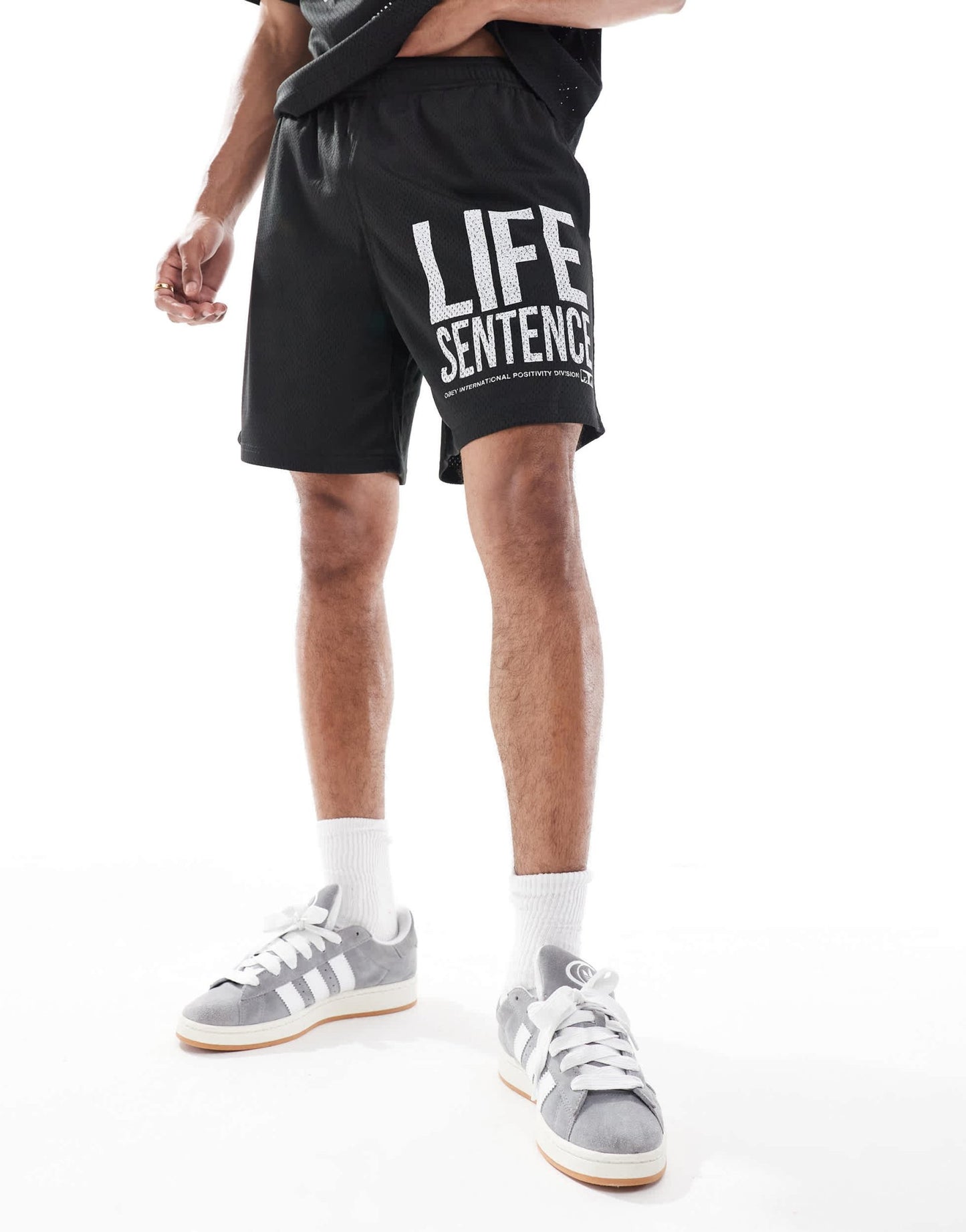 Obey co - ord graphic mesh shorts in black - ASOS Sample Sale EU Store