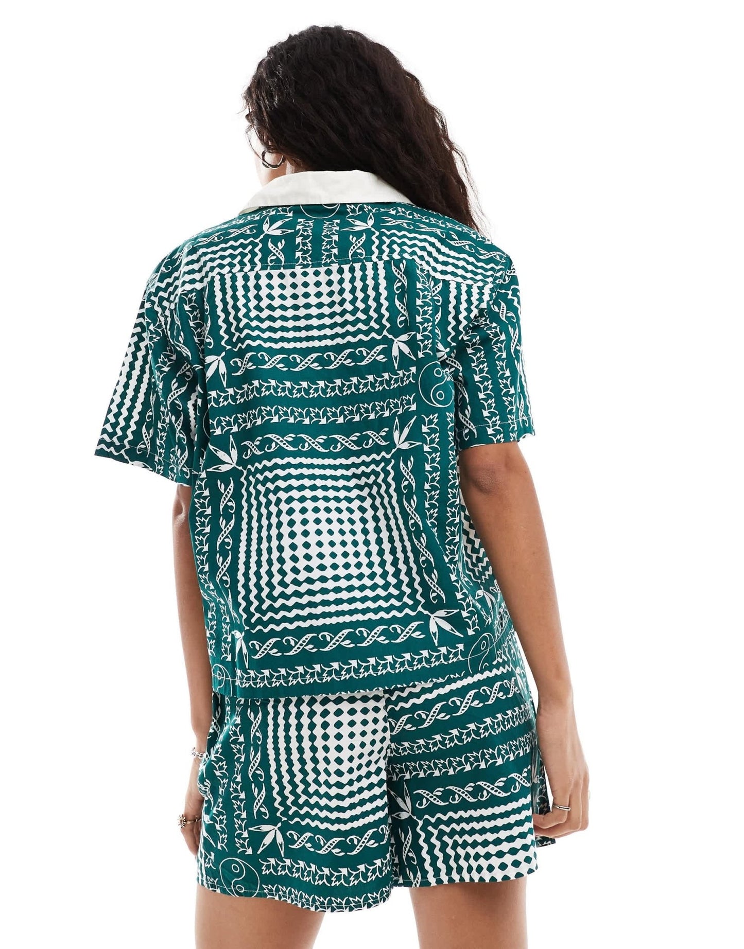 Obey co - ord scarf print shorts in green - ASOS Sample Sale EU Store