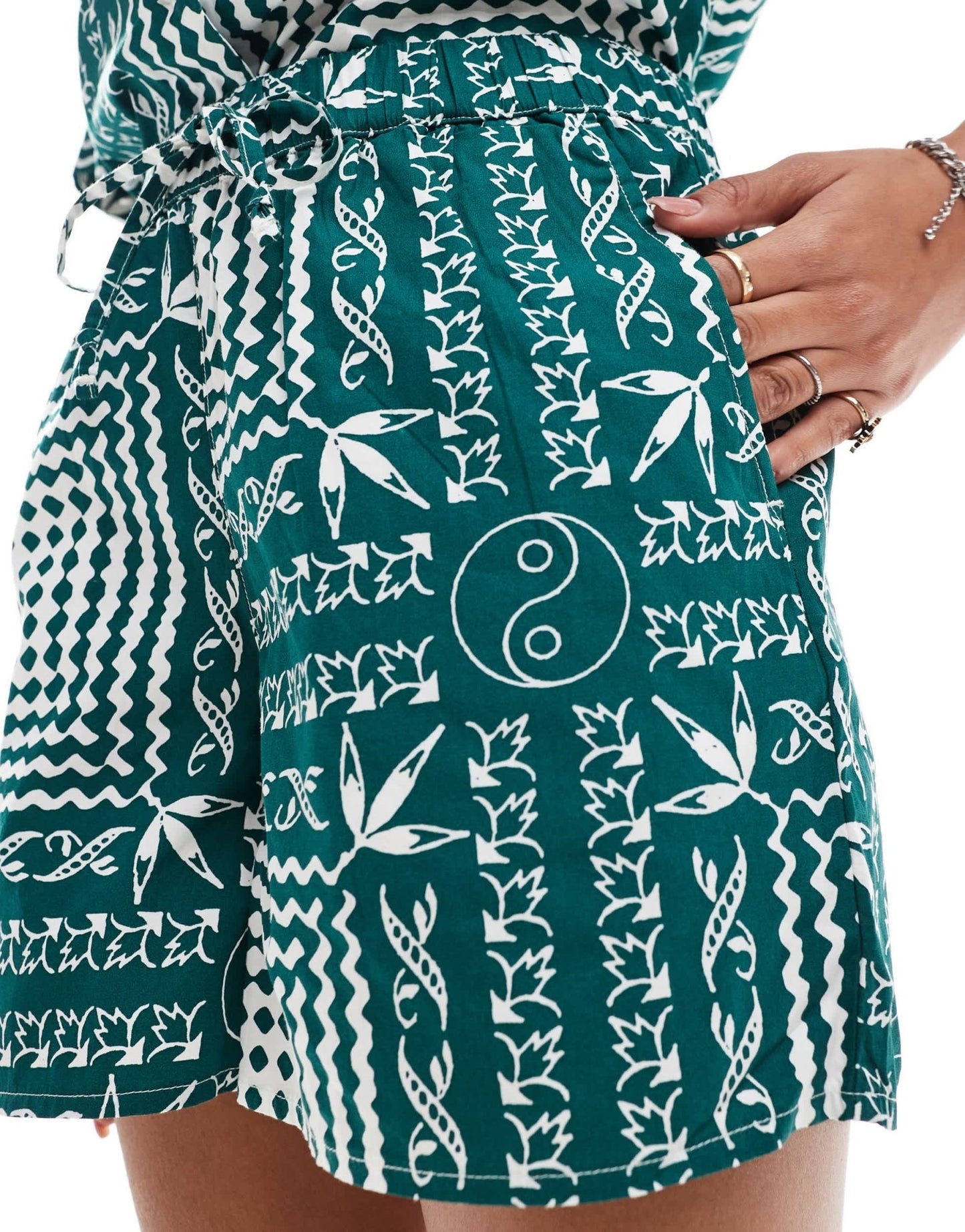 Obey co - ord scarf print shorts in green - ASOS Sample Sale EU Store