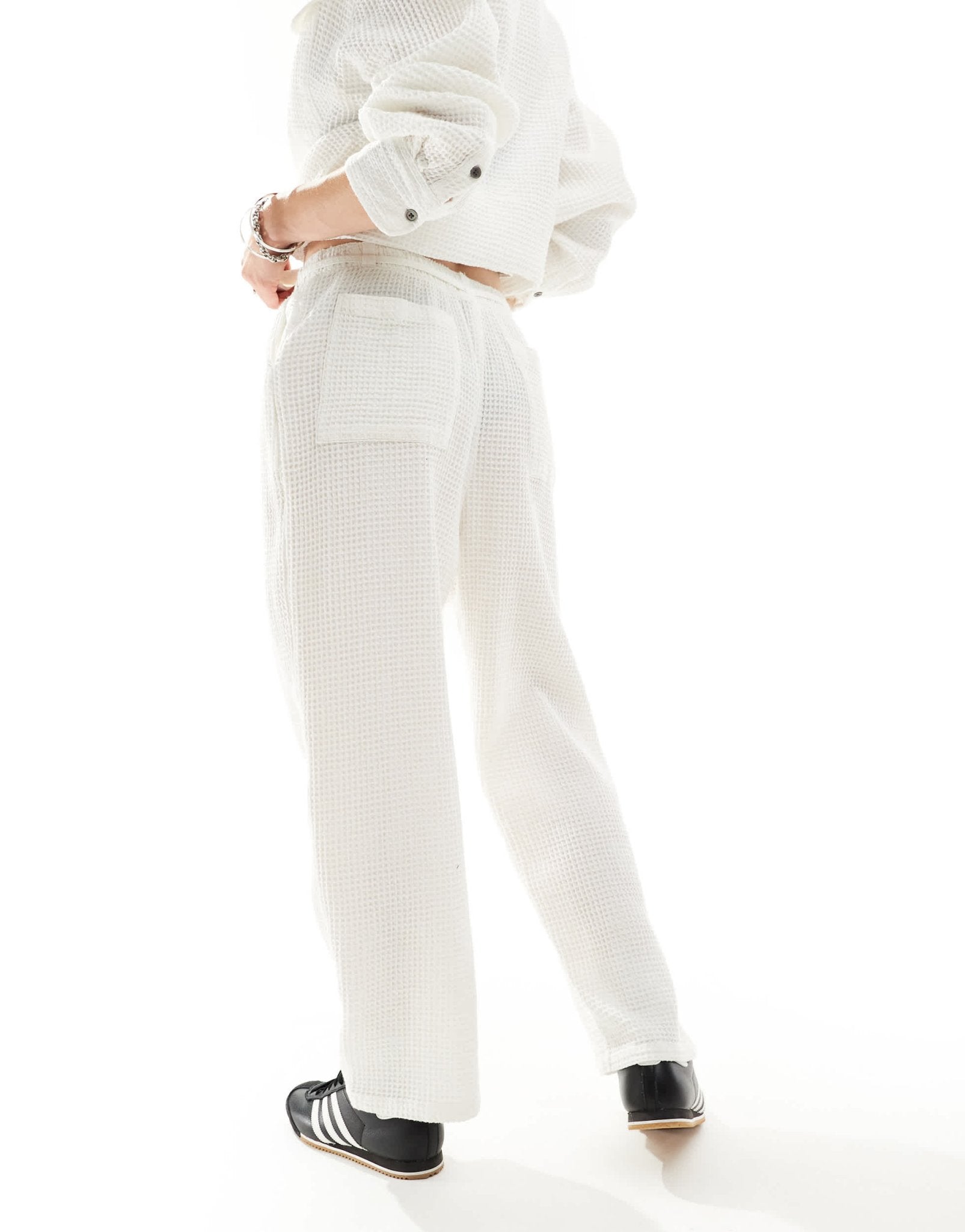 Obey co - ord tie waist trousers in white - ASOS Sample Sale EU Store