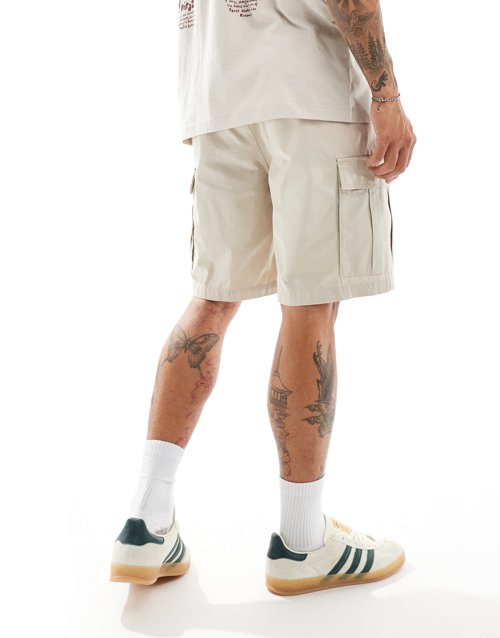 Obey cotton ripstock classic cargo short in off white - ASOS Sample Sale EU Store