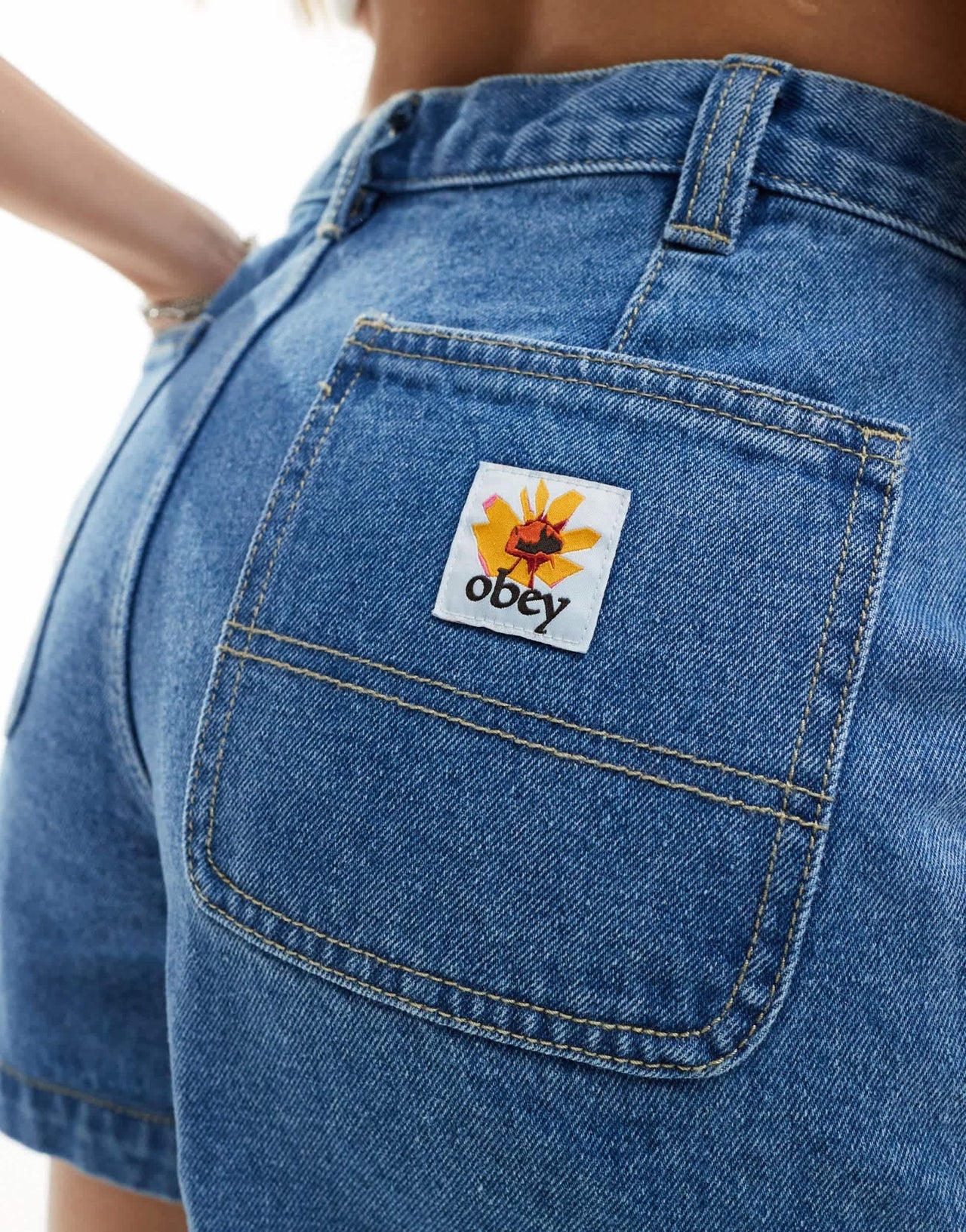 Obey denim shorts in mid blue - ASOS Sample Sale EU Store