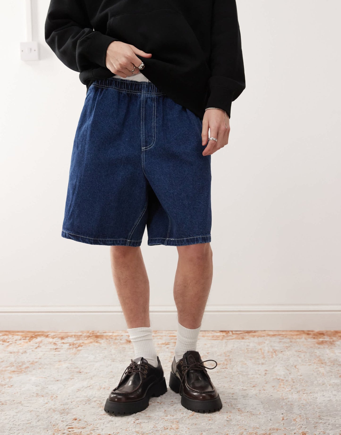 Obey easy denim carpenter short in stone wash indigo - ASOS Sample Sale EU Store