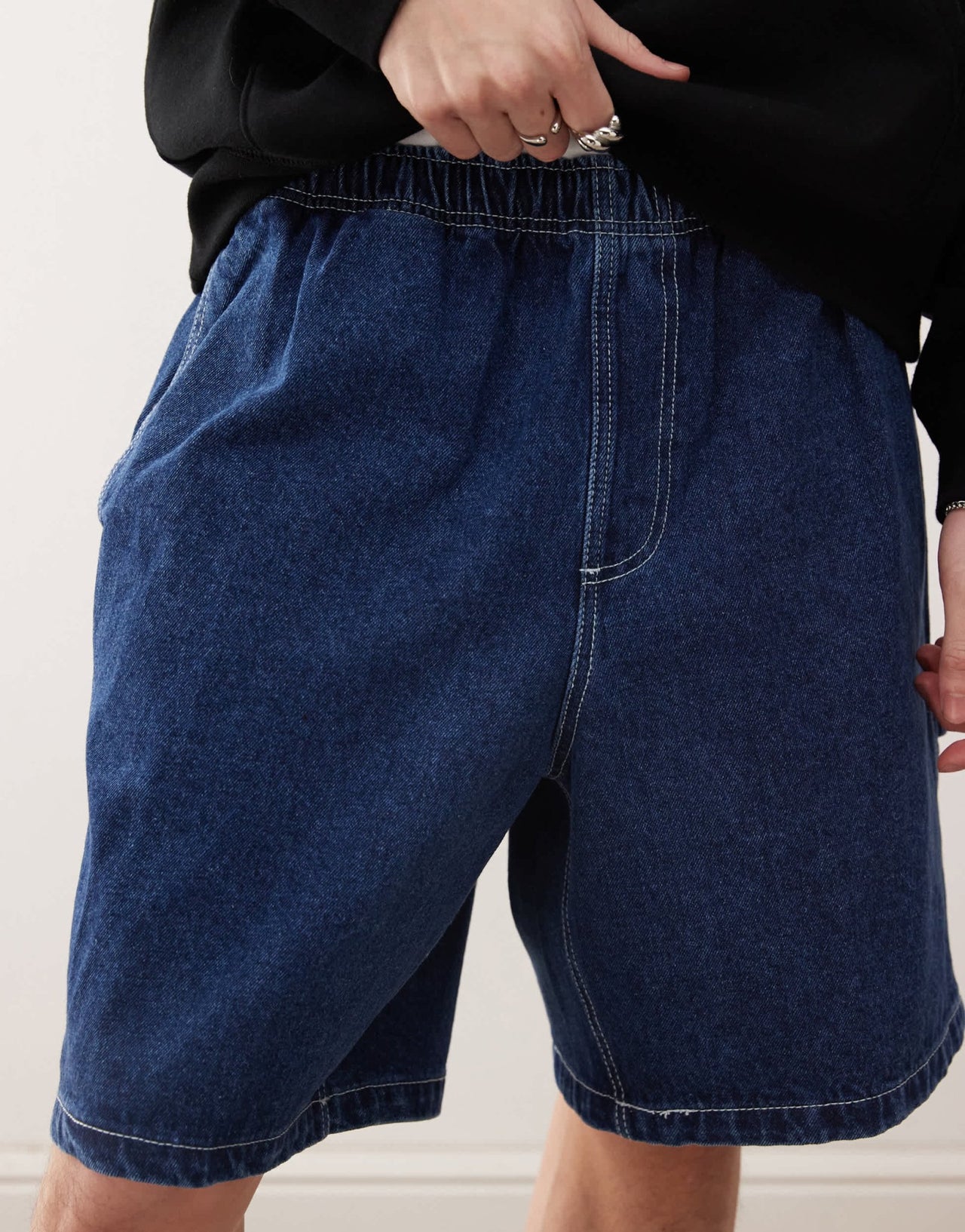 Obey easy denim carpenter short in stone wash indigo - ASOS Sample Sale EU Store