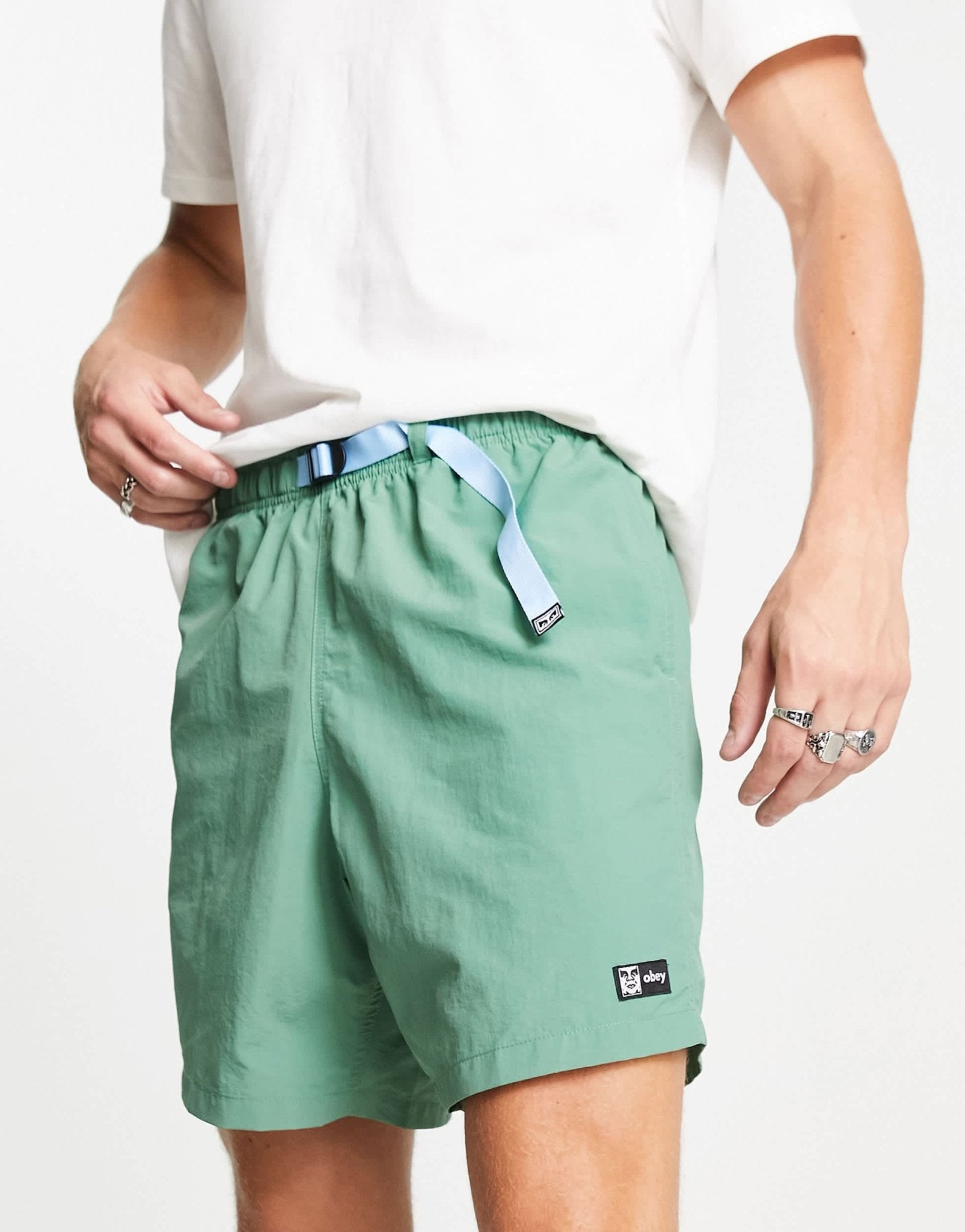 Obey easy relaxed track short in sage green - ASOS Sample Sale EU Store