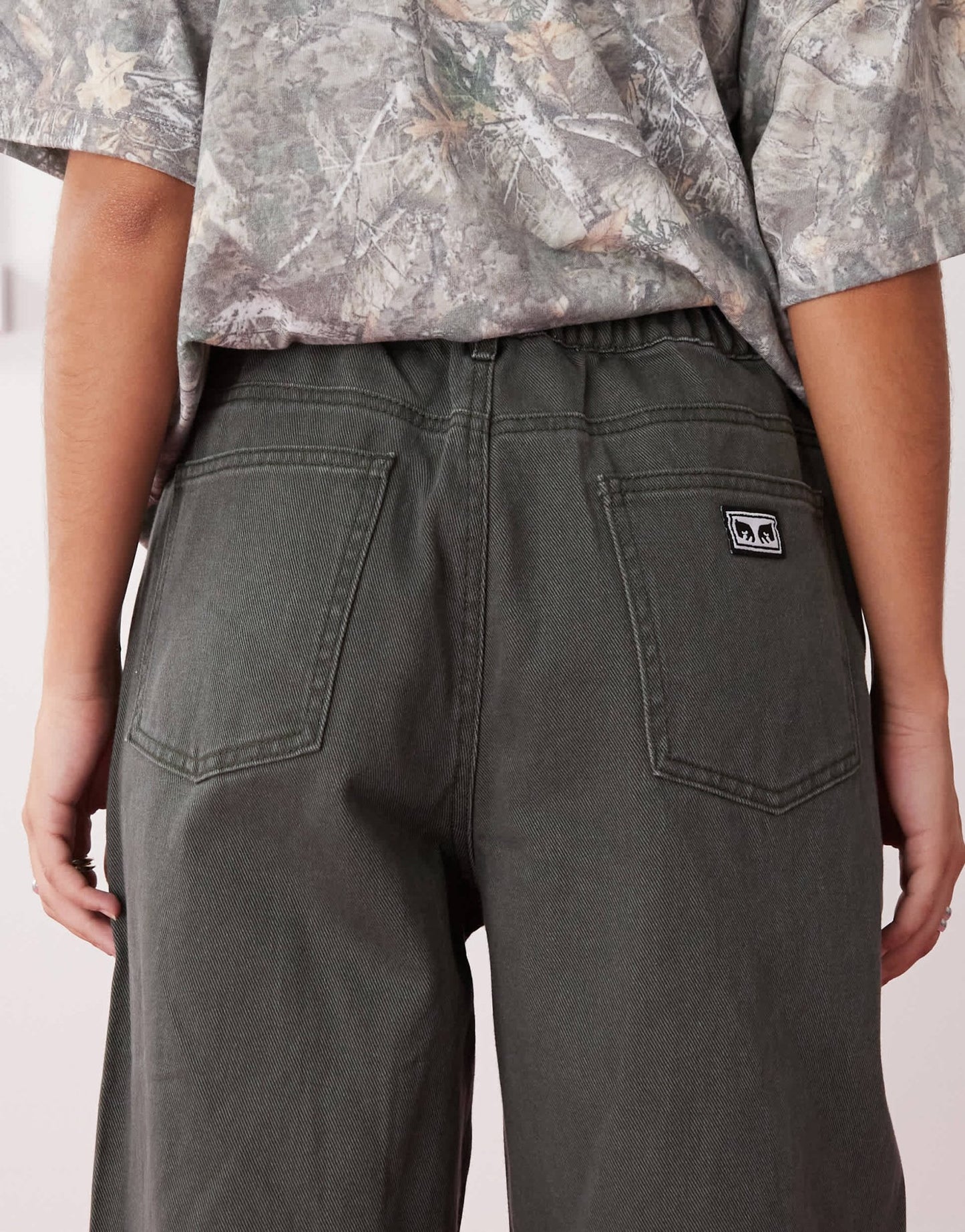 Obey leah baggy 5 pocket pants in faded black - ASOS Sample Sale EU Store