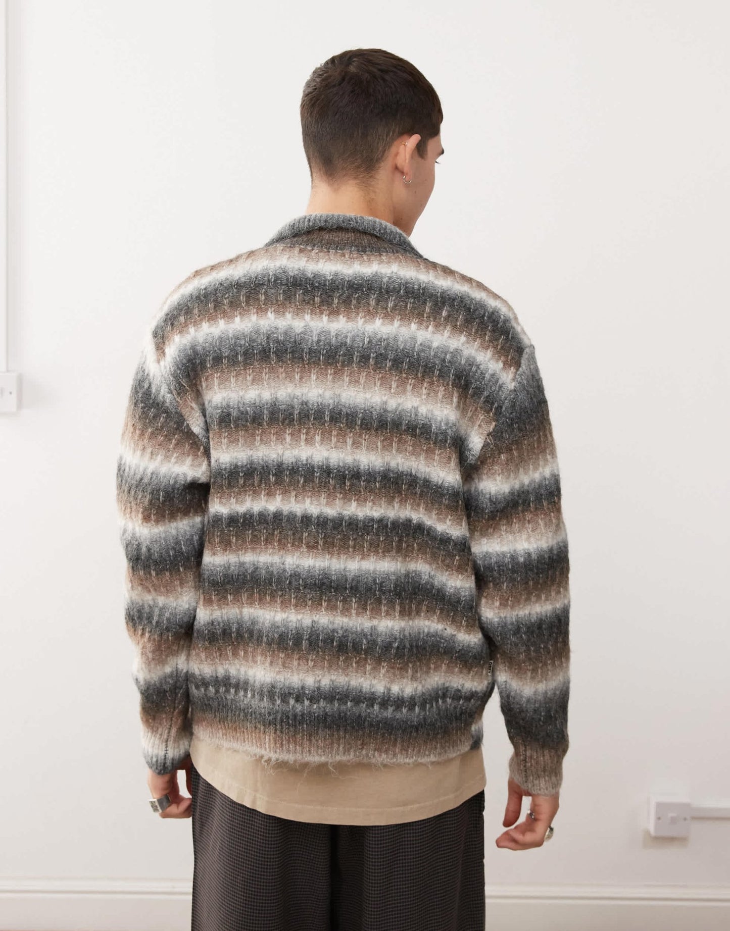 Obey reggie zip up cardigan in multi - ASOS Sample Sale EU Store