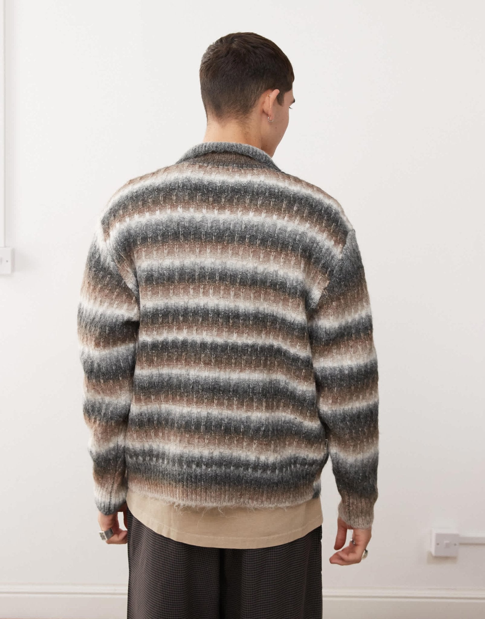 Obey reggie zip up cardigan in multi - ASOS Sample Sale EU Store