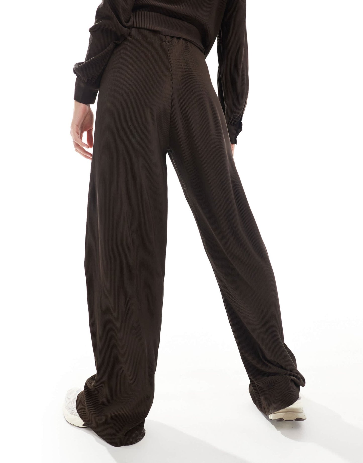 Object plisse trouser co - ord in chocolate brown - ASOS Sample Sale EU Store