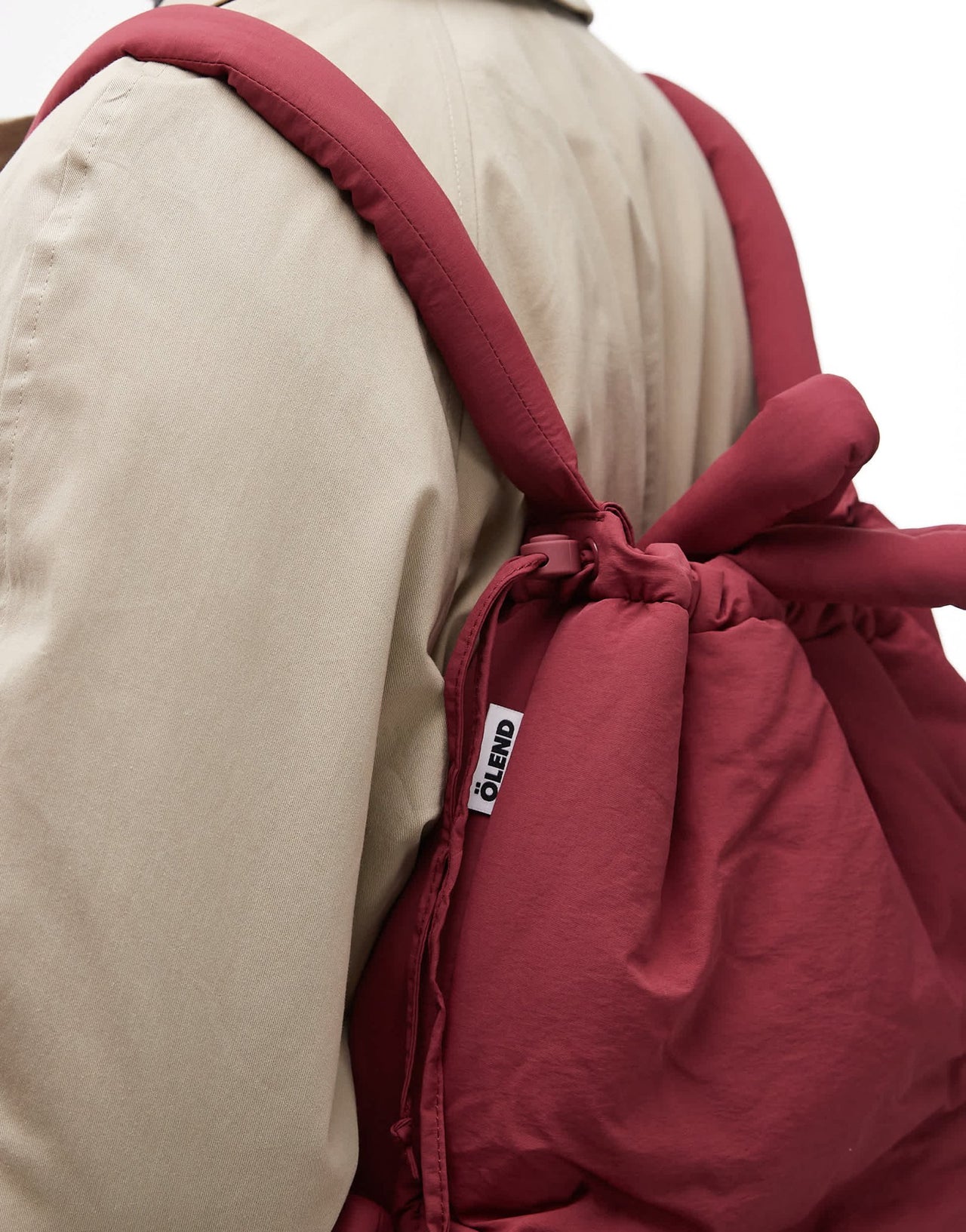 OLEND Ona soft nylon multiwear crossbody bag in burgundy - ASOS Sample Sale EU Store