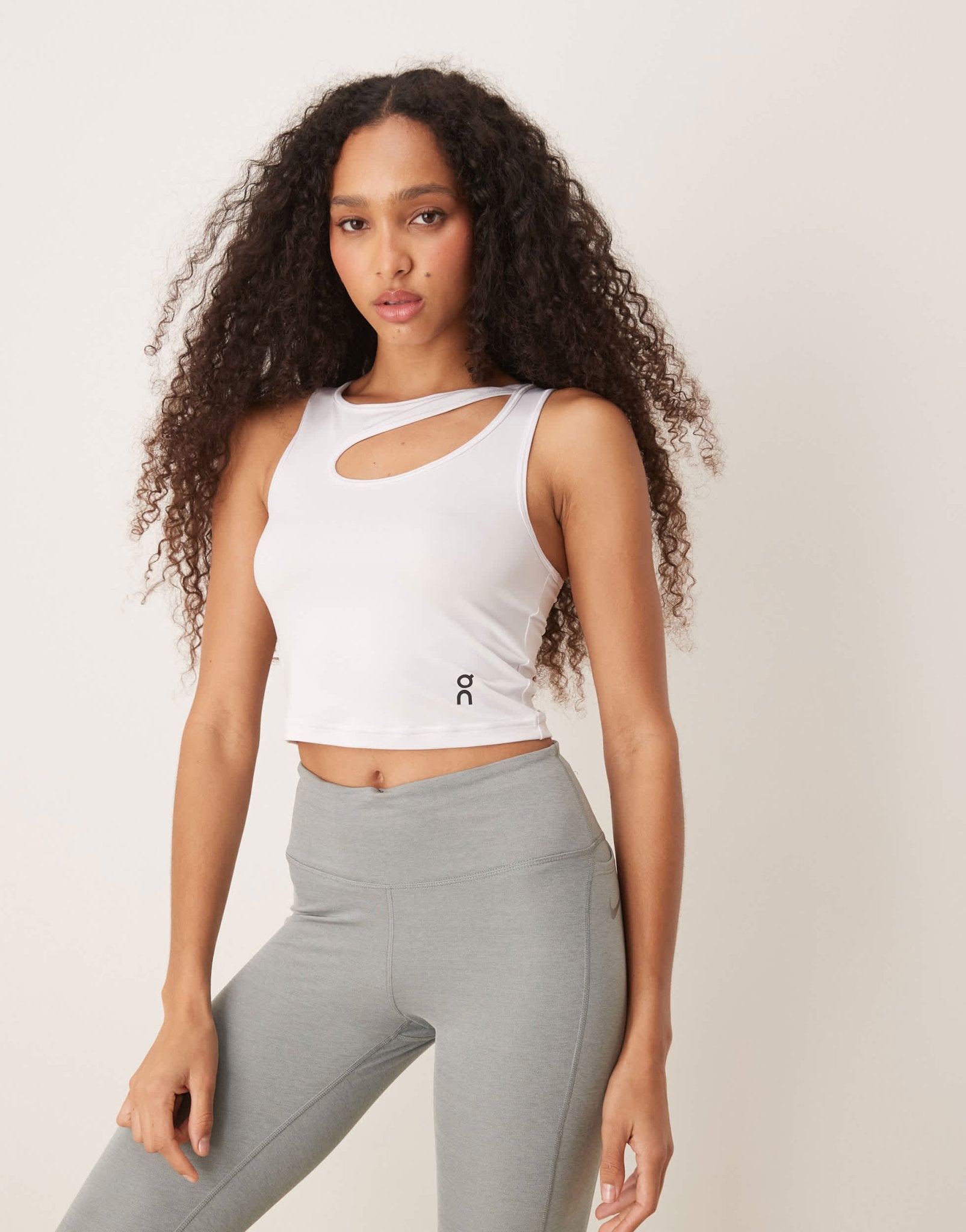ON Studio cut - out gym top in white - ASOS Sample Sale EU Store