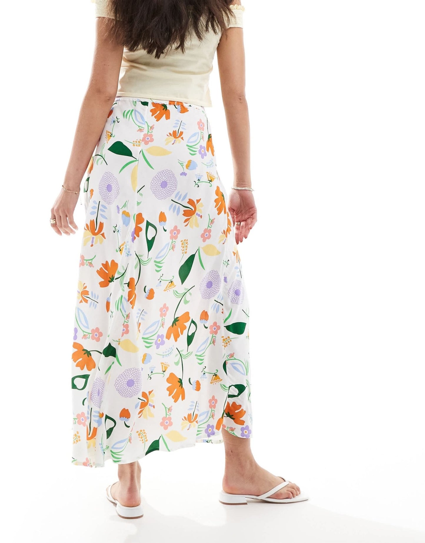 ONLY floral print maxi skirt in white - ASOS Sample Sale EU Store