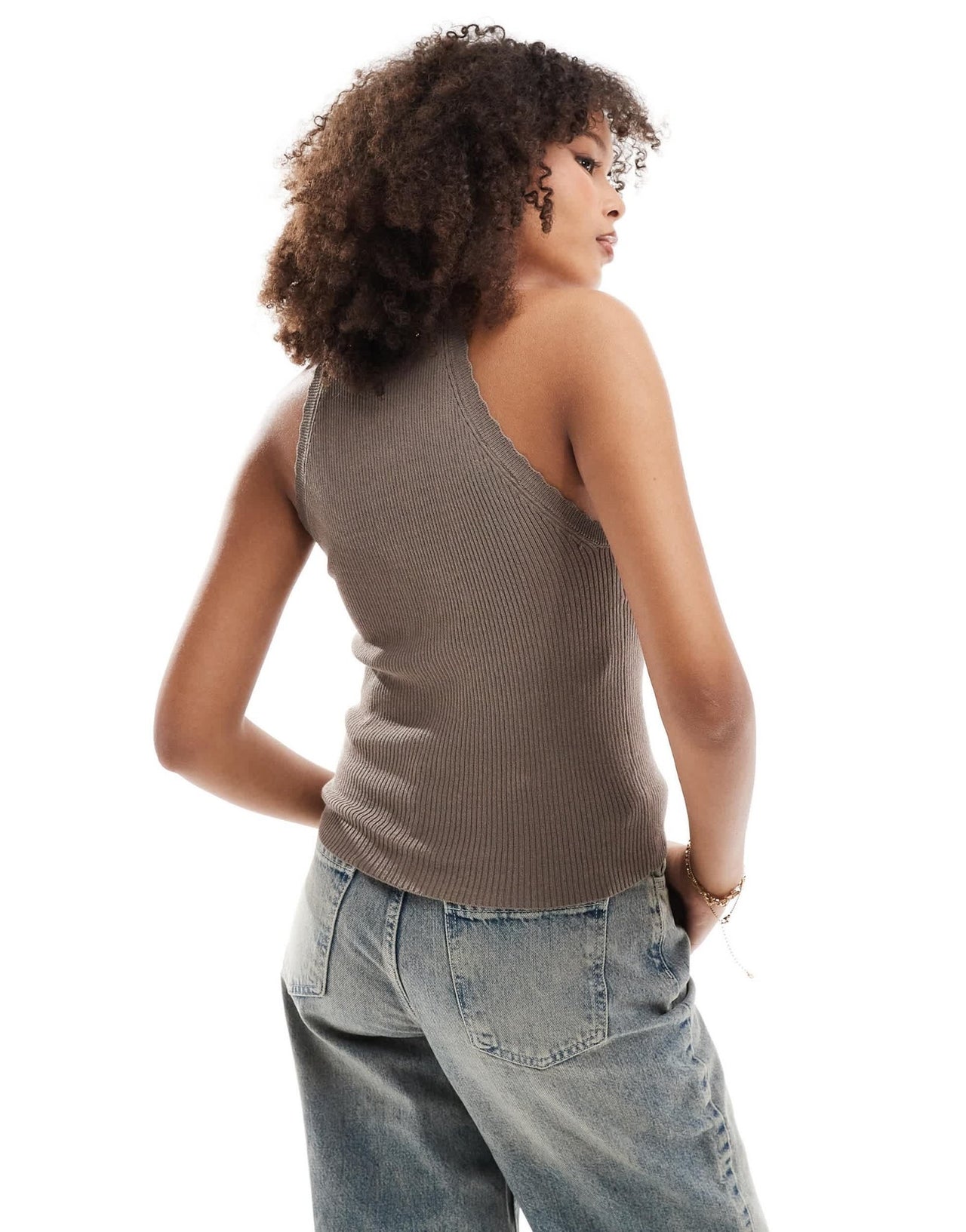 ONLY halter neck light weight knitted top in light brown - ASOS Sample Sale EU Store