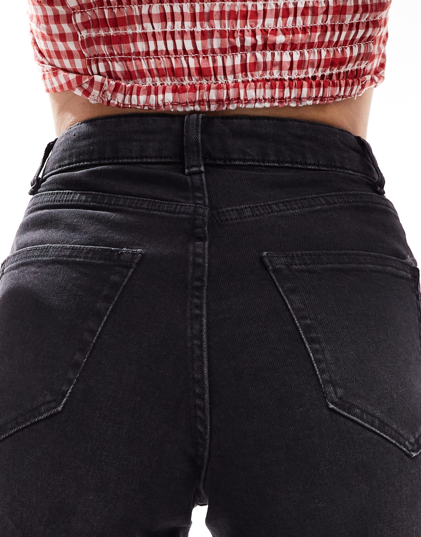 ONLY high waisted denim shorts in black - ASOS Sample Sale EU Store