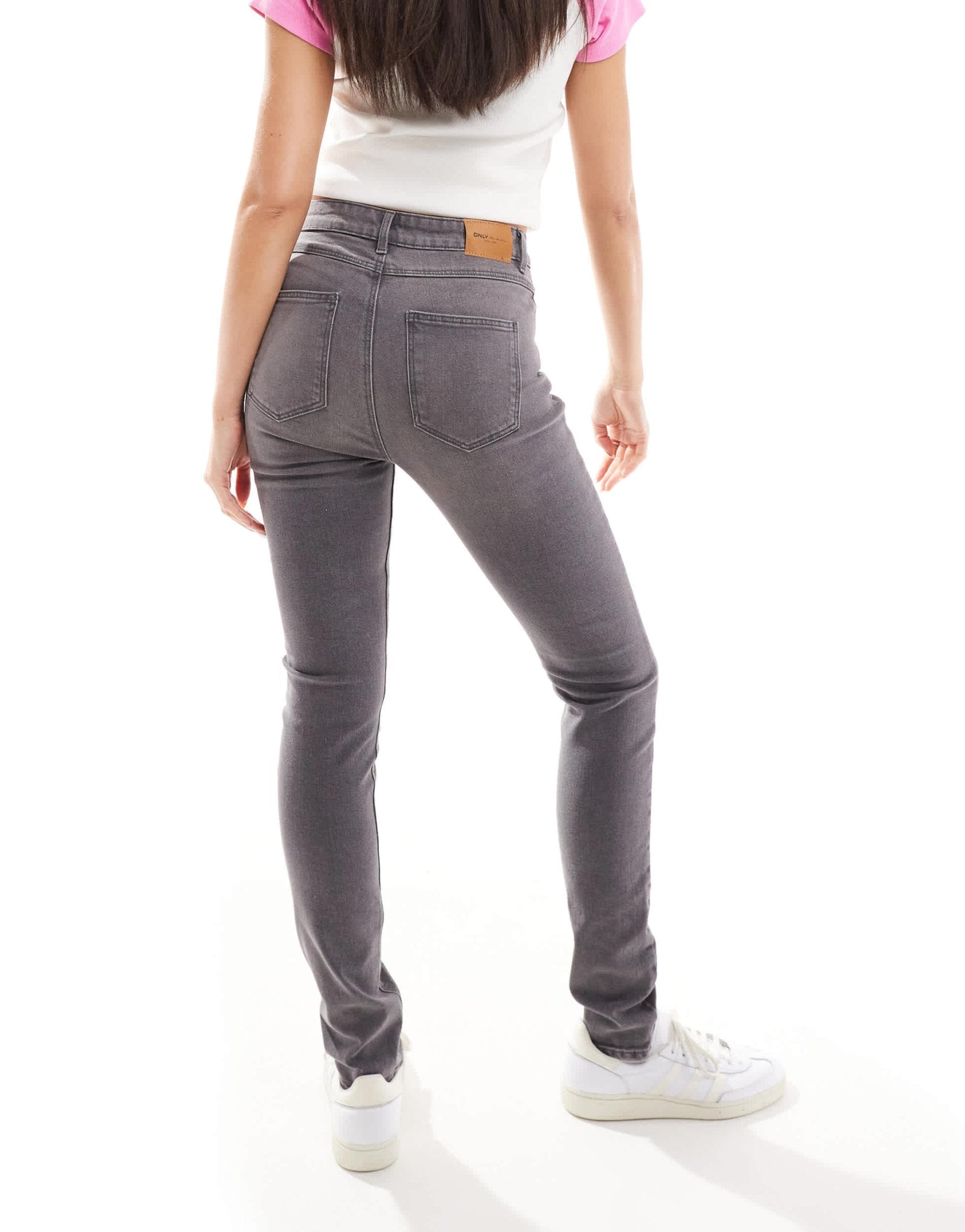 ONLY high waisted skinny fit jean in mid wash grey - ASOS Sample Sale EU Store