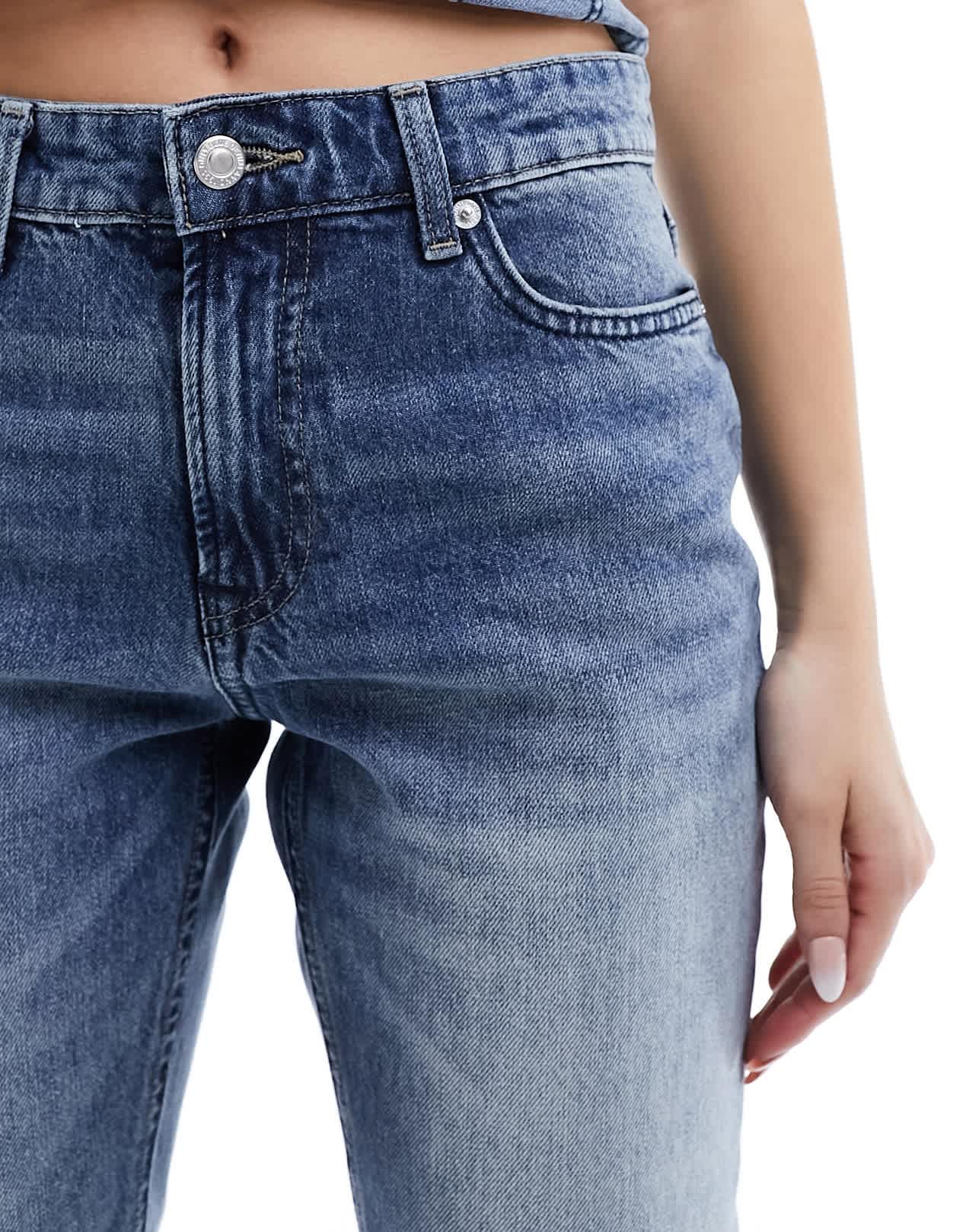 ONLY Jaci mid rise straight leg jeans in tint - ASOS Sample Sale EU Store