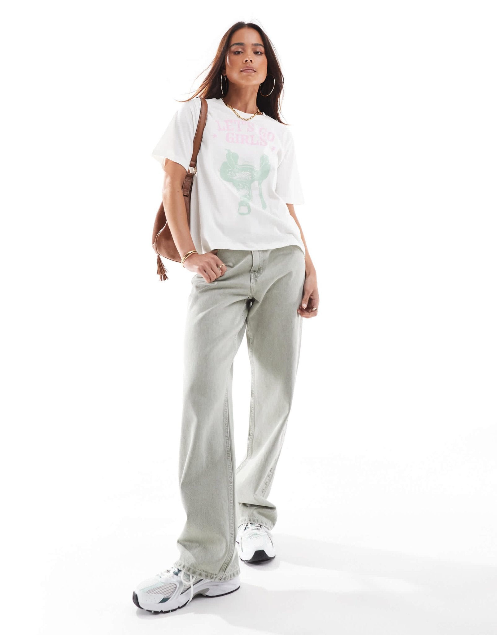 ONLY Let's Go Girls print t-shirt in white - ASOS Sample Sale EU Store