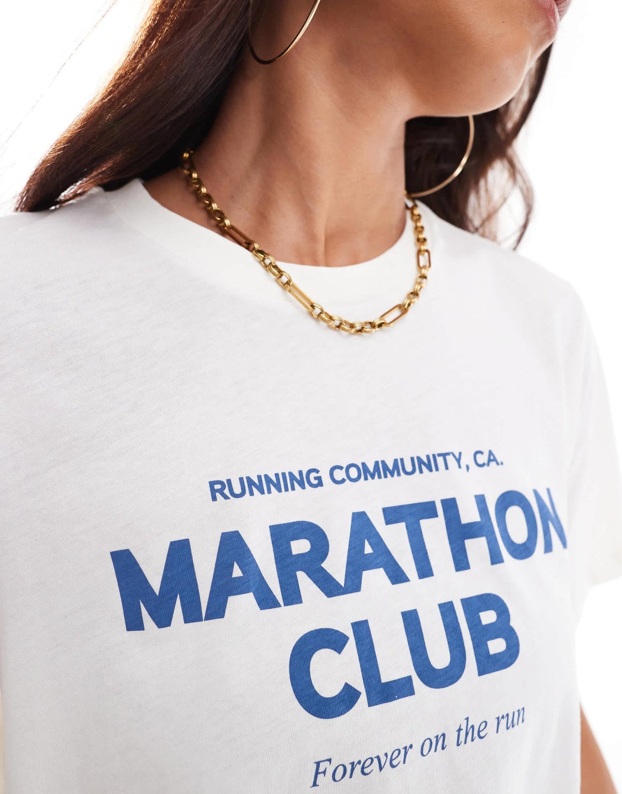 ONLY Marathon Club print t-shirt in white - ASOS Sample Sale EU Store