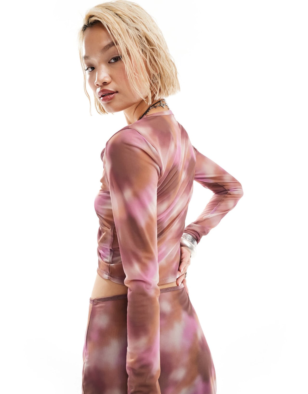 ONLY mesh cardigan co - ord in tie dye print - ASOS Sample Sale EU Store