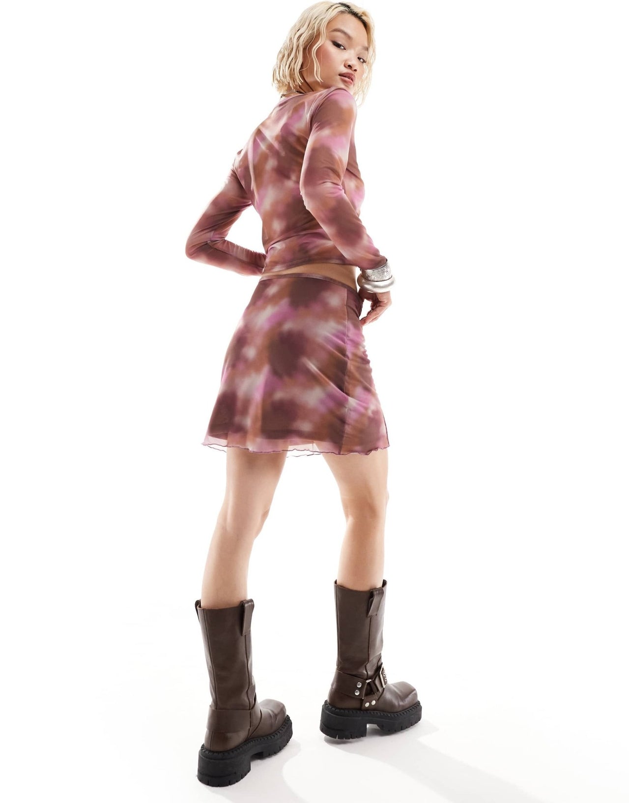 ONLY mesh midi skirt co - ord in tie dye print - ASOS Sample Sale EU Store