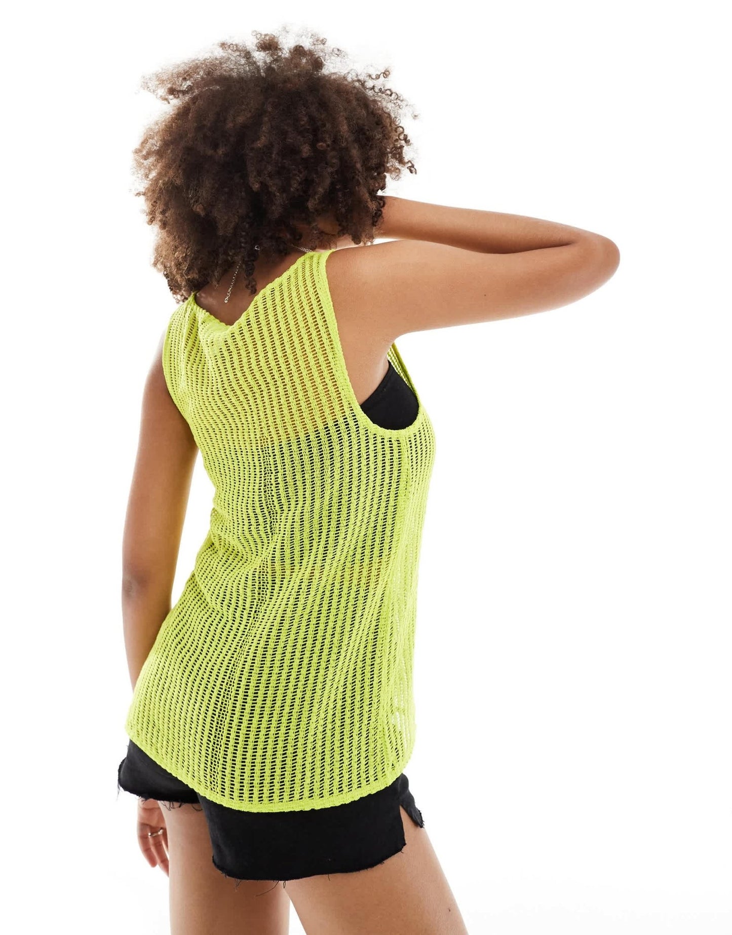 ONLY sheer knitted vest in lime - ASOS Sample Sale EU Store