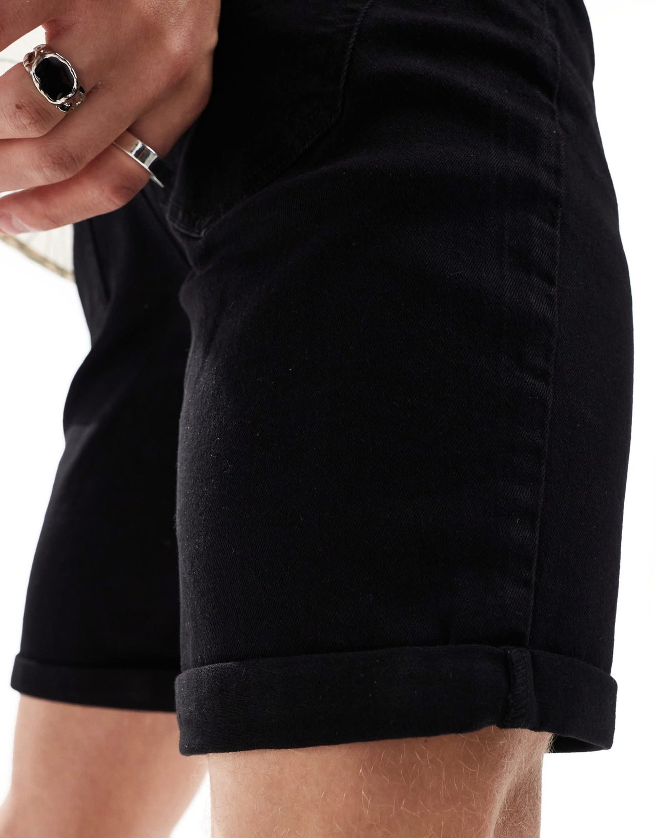 ONLY & SONS denim shorts in black - ASOS Sample Sale EU Store