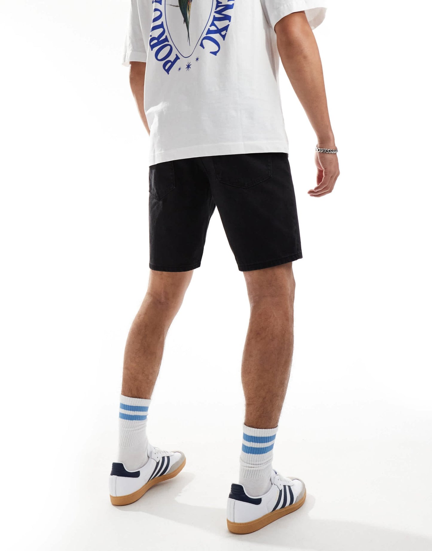 ONLY & SONS Edge straight fit denim shorts in black - ASOS Sample Sale EU Store
