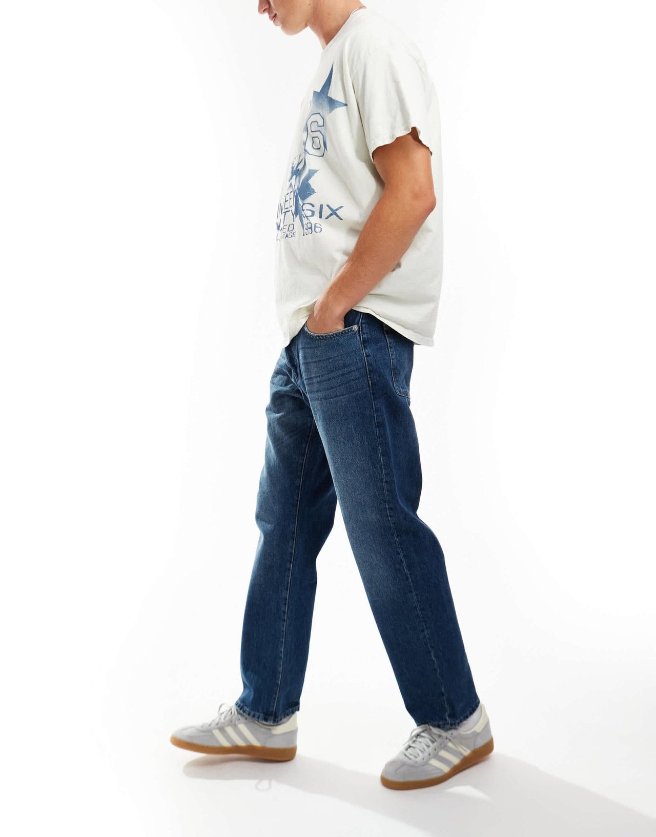 ONLY & SONS Edge straight fit jeans in mid wash blue - ASOS Sample Sale EU Store