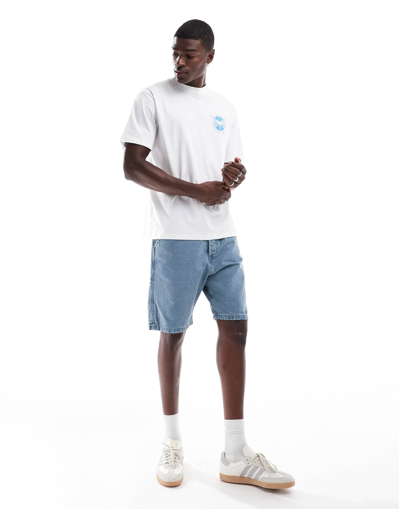 ONLY & SONS oversize t-shirt with butterfly back print in white - ASOS Sample Sale EU Store