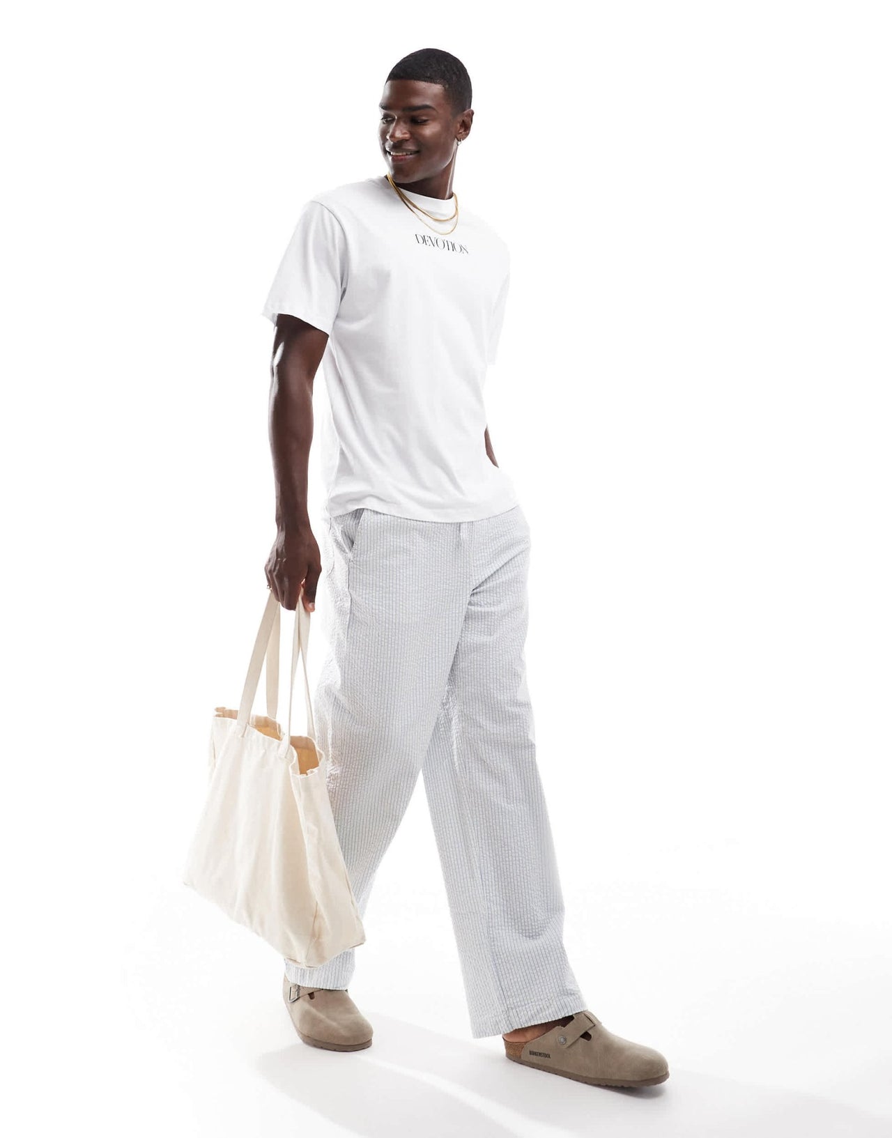 ONLY & SONS oversize t-shirt with devotion back print in white - ASOS Sample Sale EU Store