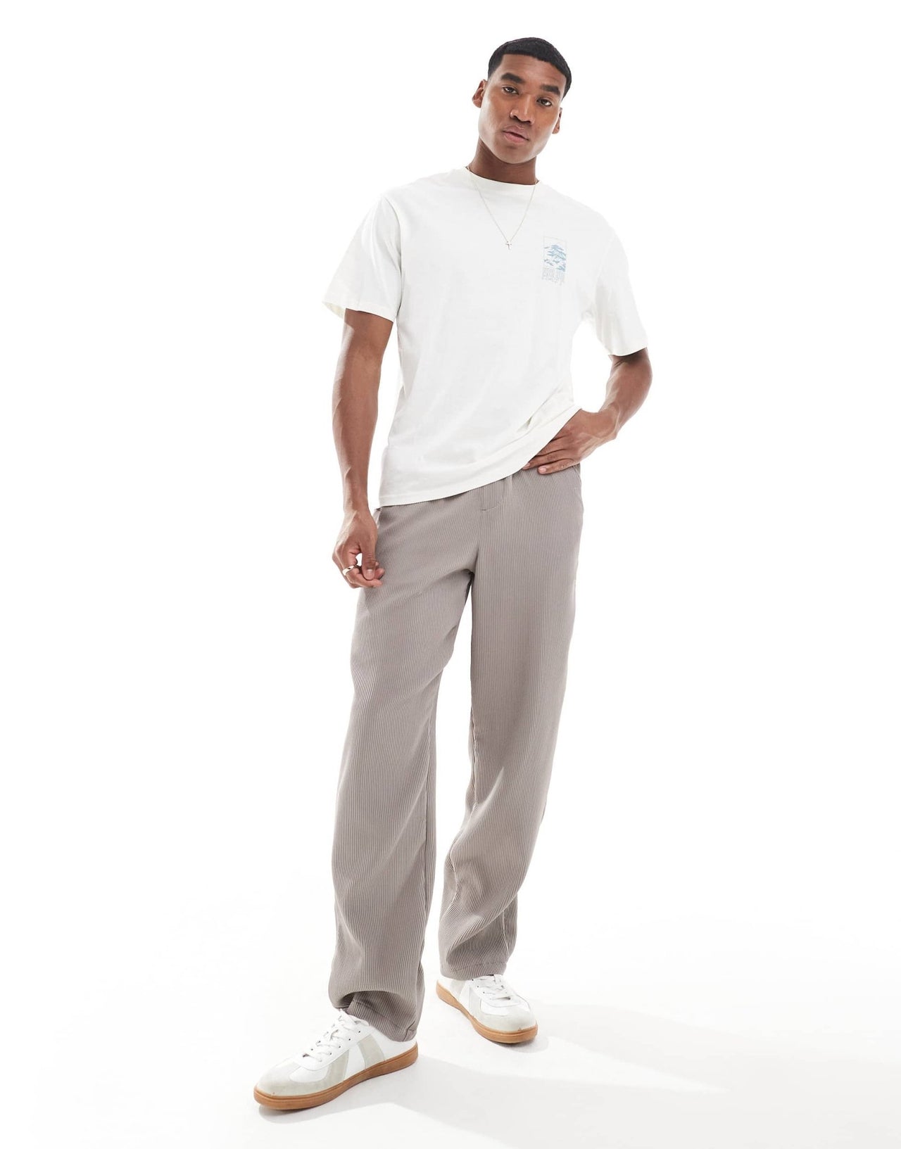ONLY & SONS oversize t-shirt with mountain back print in white - ASOS Sample Sale EU Store