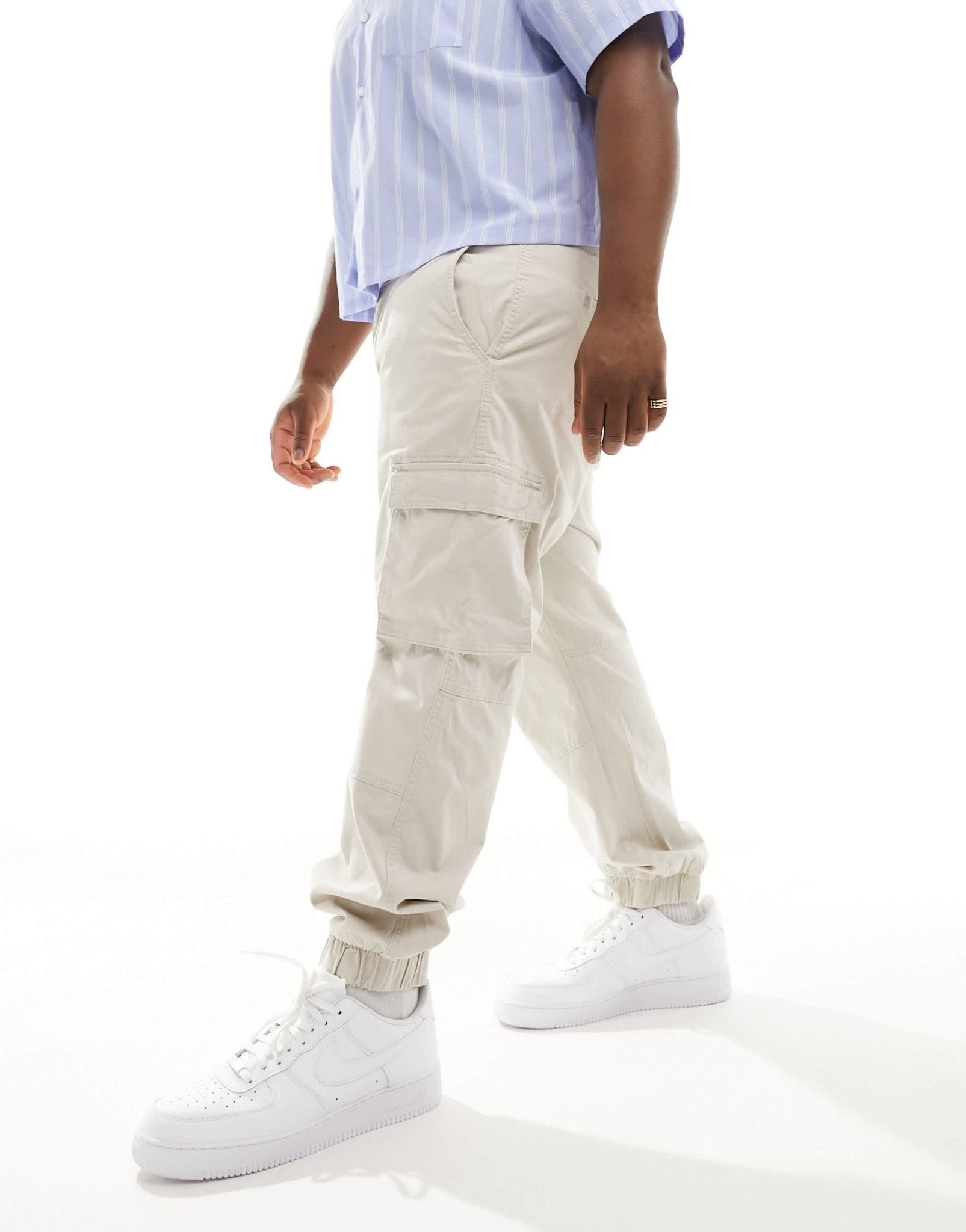 ONLY & SONS Plus slim fit cargo trousers in beige - ASOS Sample Sale EU Store