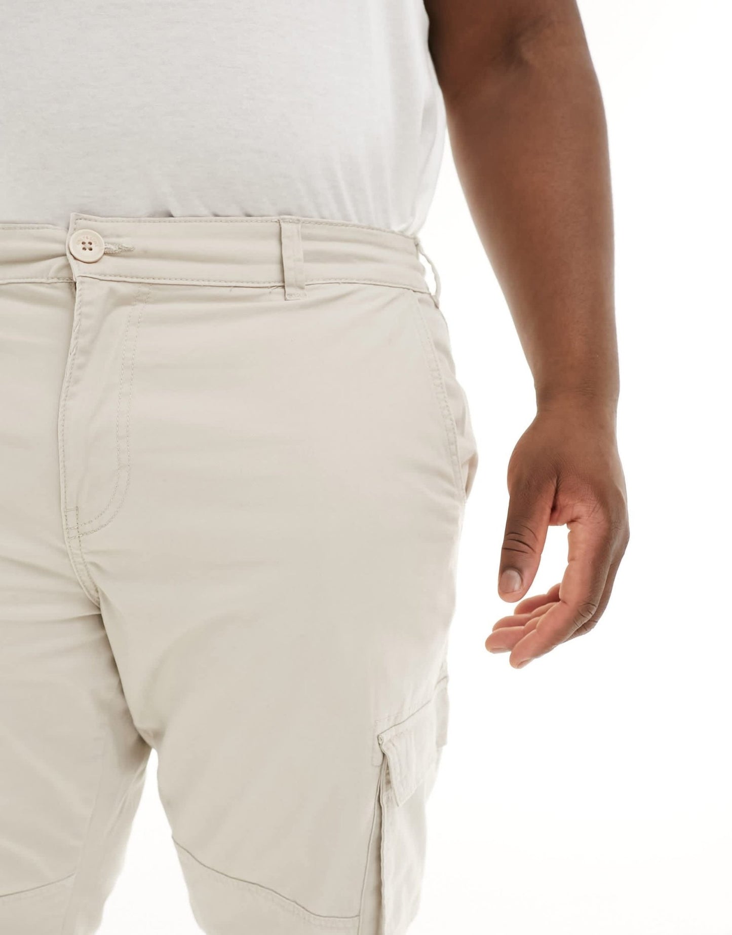 ONLY & SONS Plus slim fit cargo trousers in beige - ASOS Sample Sale EU Store